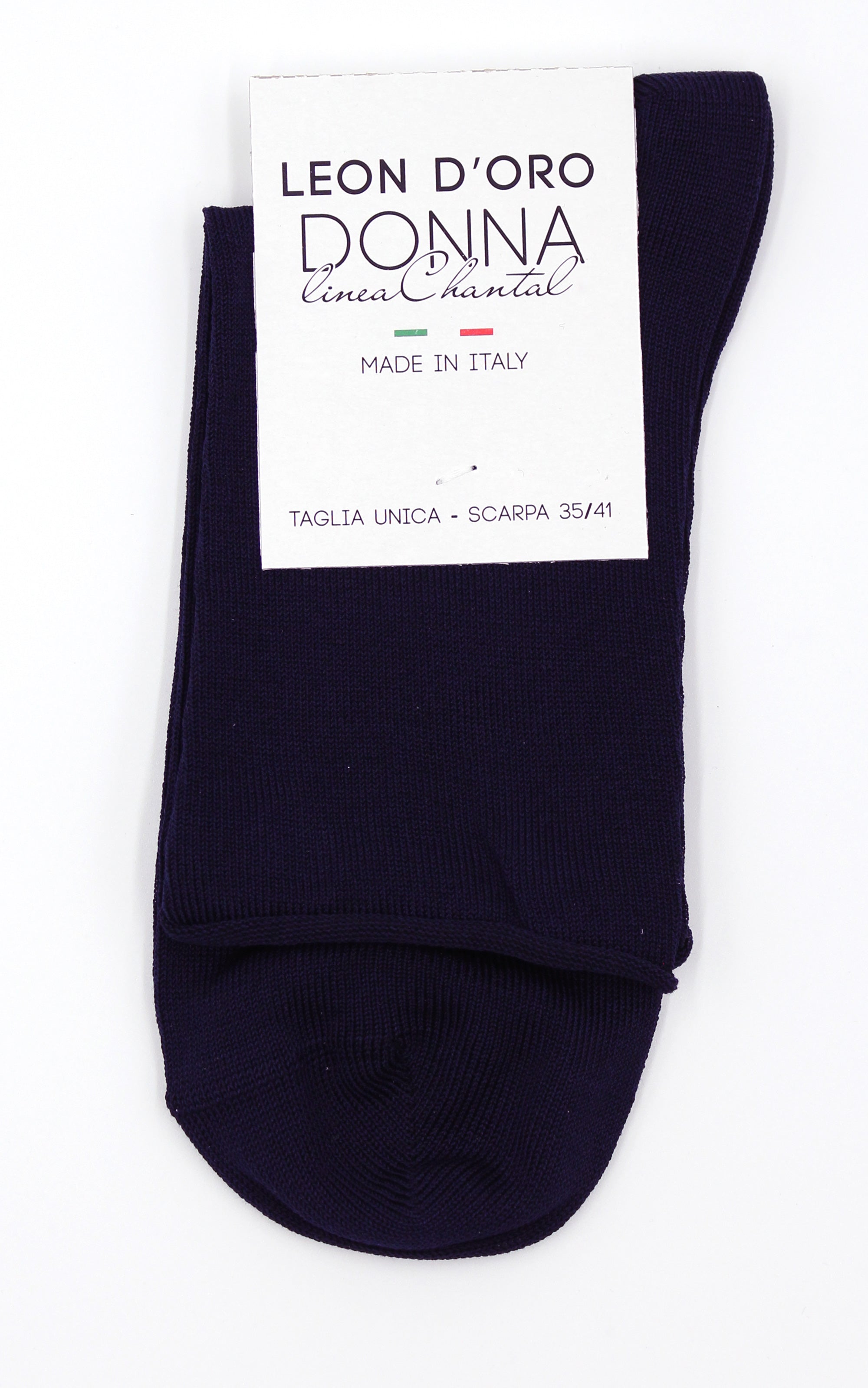 Calzino in cotone con bordo a taglio laser Leon d'Oro