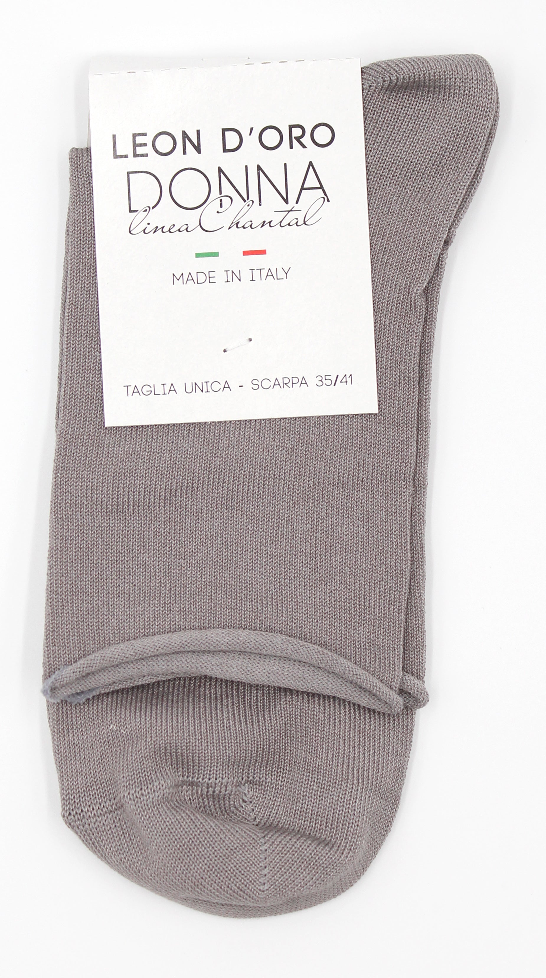 Calzino in cotone con bordo a taglio laser Leon d'Oro
