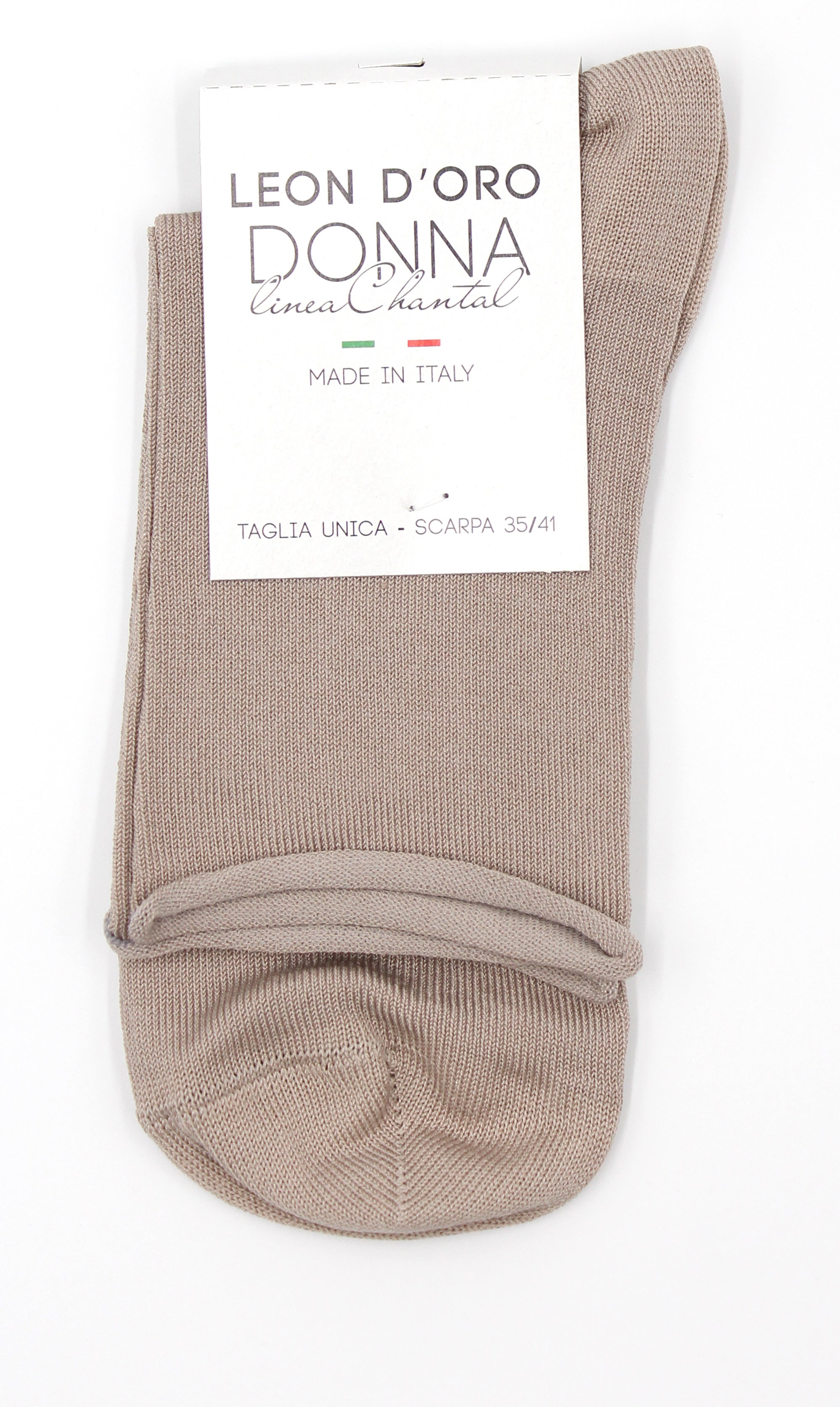 Calzino in cotone con bordo a taglio laser Leon d'Oro