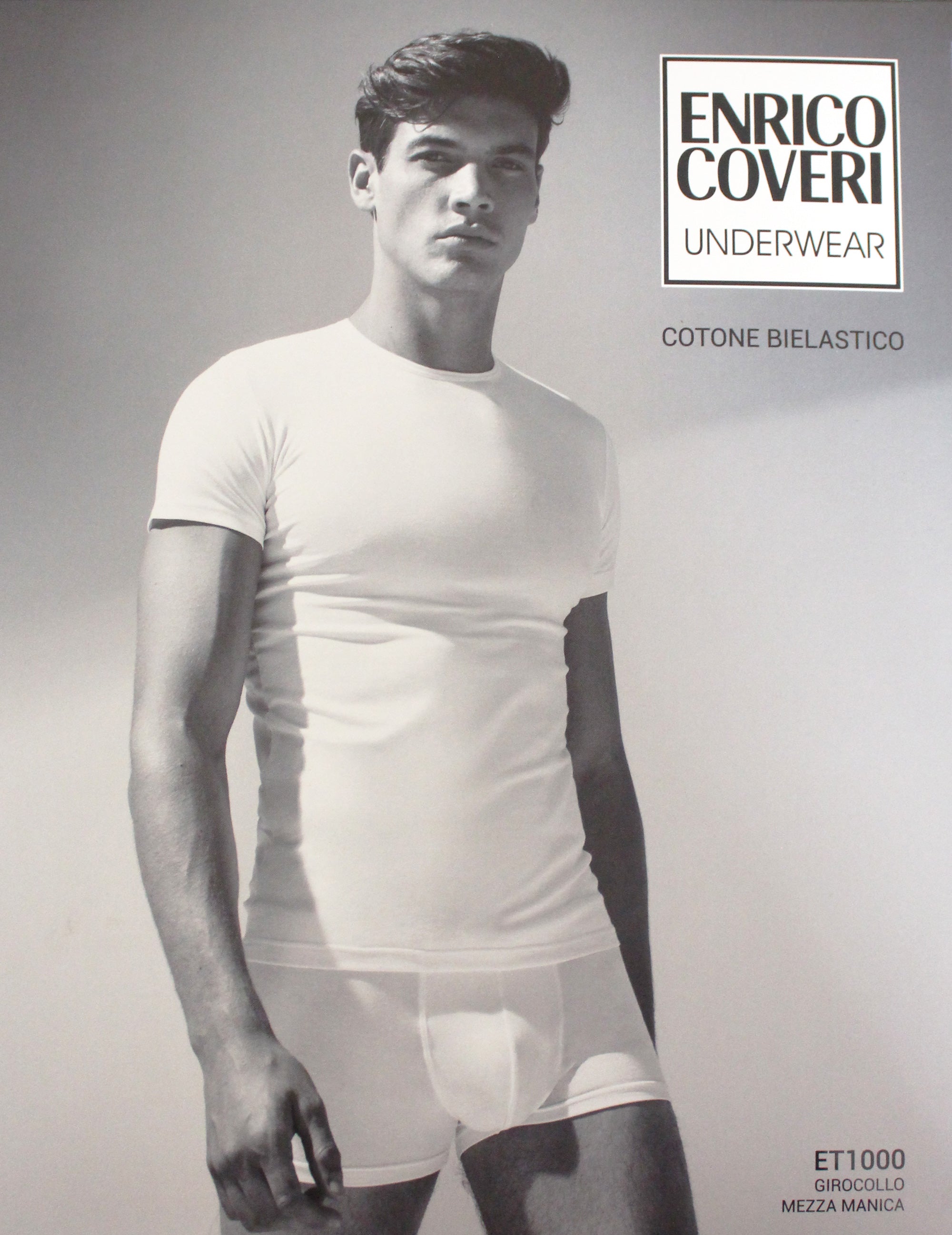 Mezza manica girocollo in cotone elasticizzato Enrico Coveri ET1000