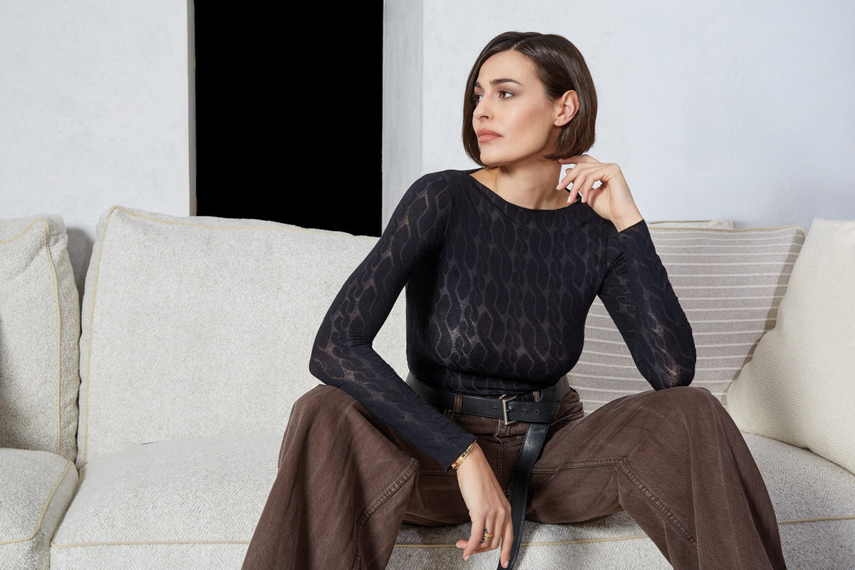 Maglia manica lunga in modal e cashmere Sublyme 1469
