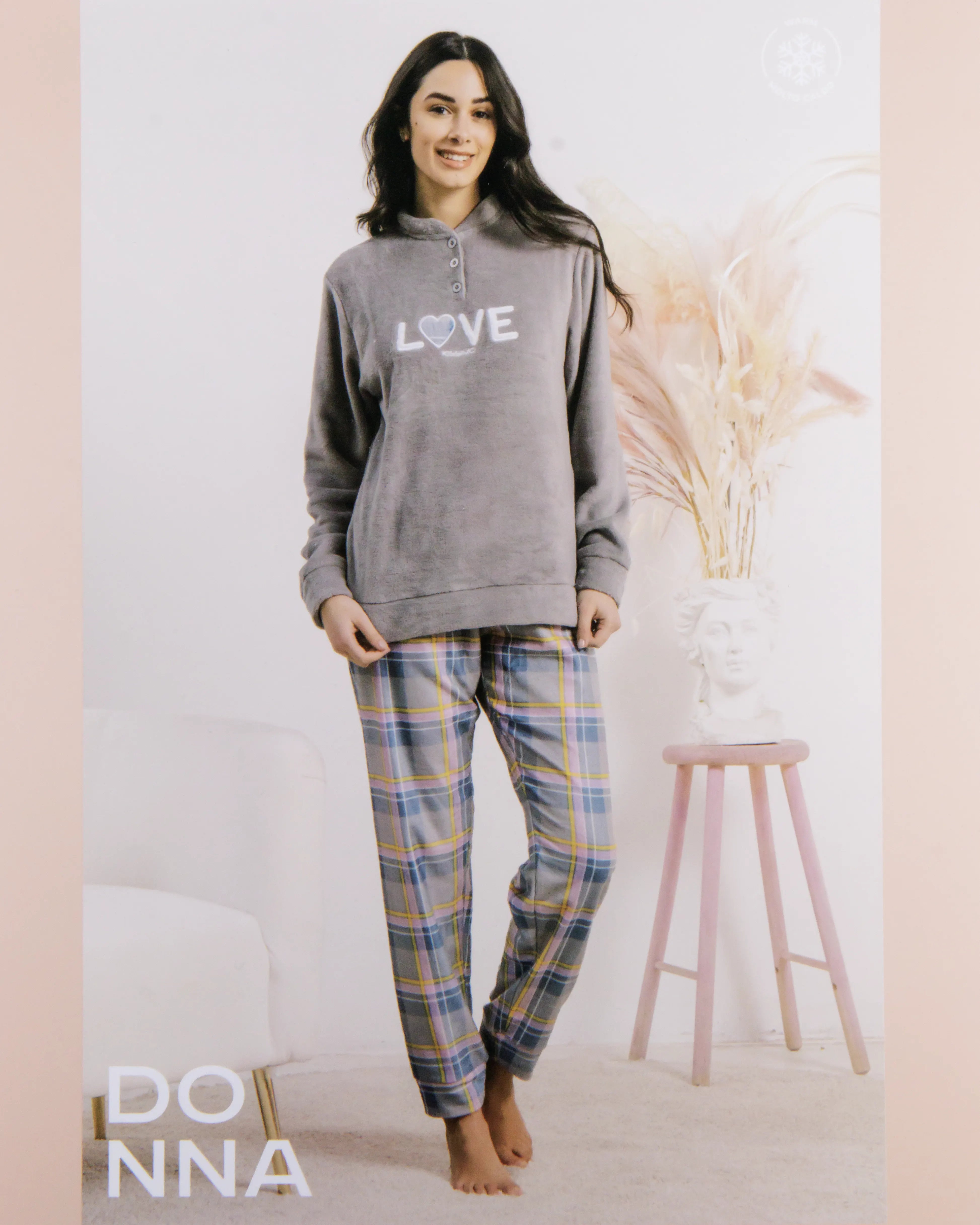 Pigiama in Coral Fleece Kissimo 25D23006