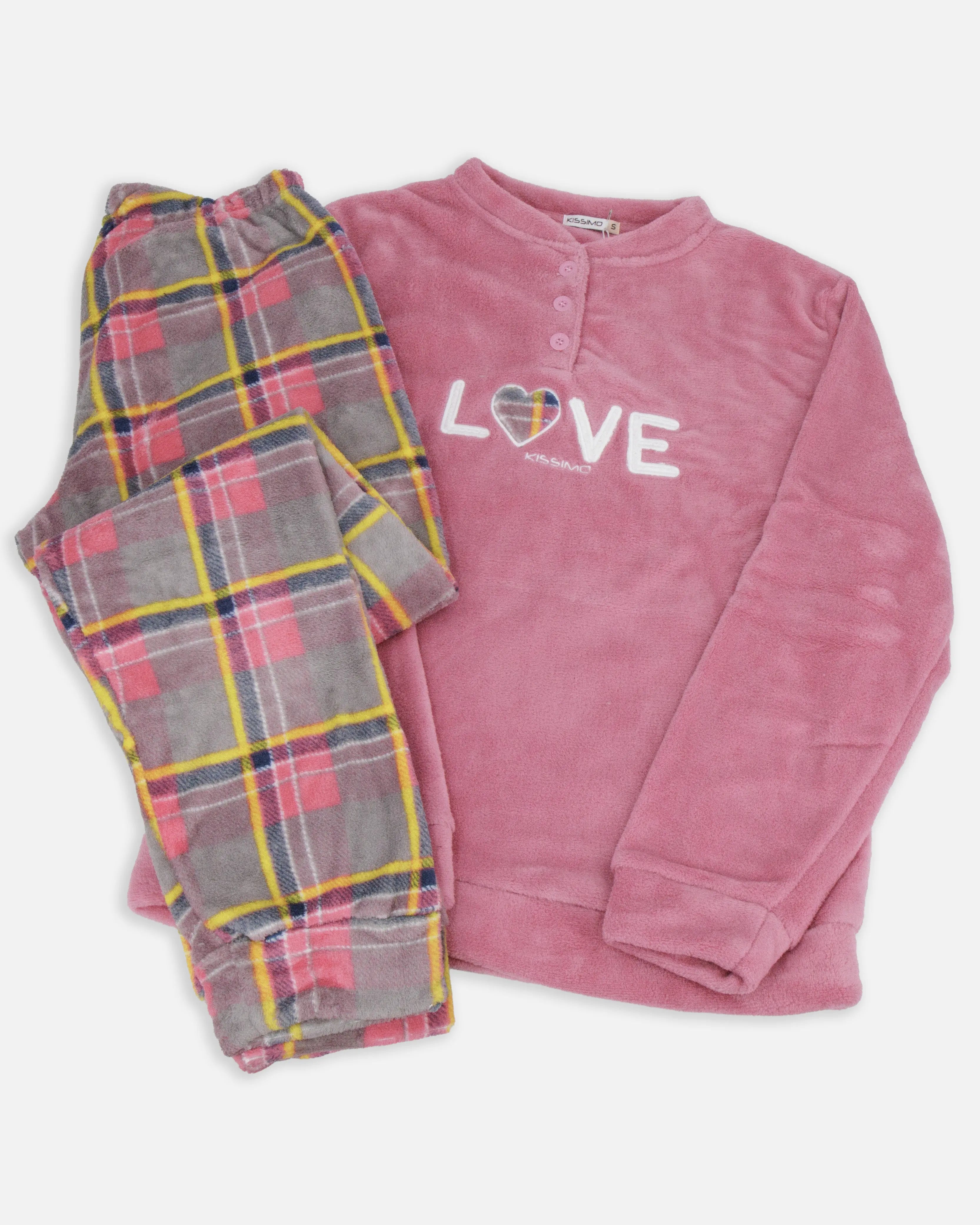 Pigiama in Coral Fleece Kissimo 25D23006