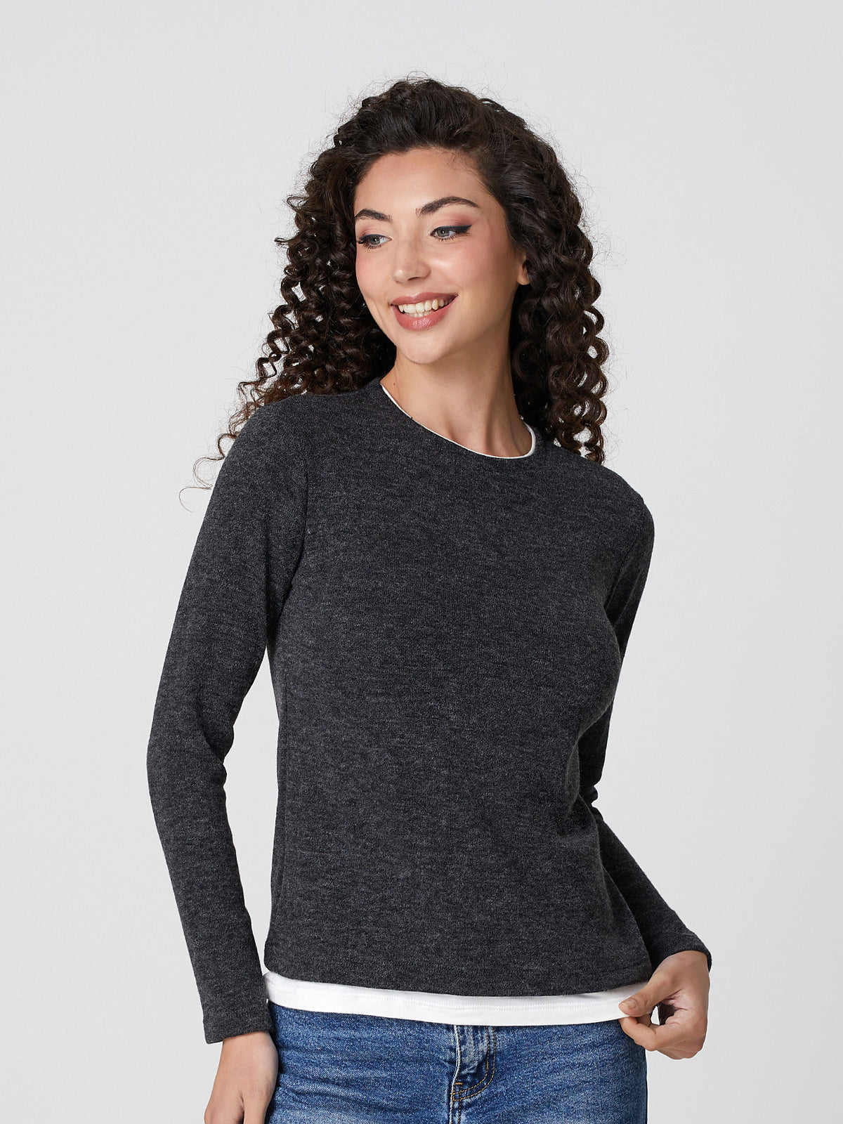 Maglia a manica lunga con inserti a contrasto Jadea 4862