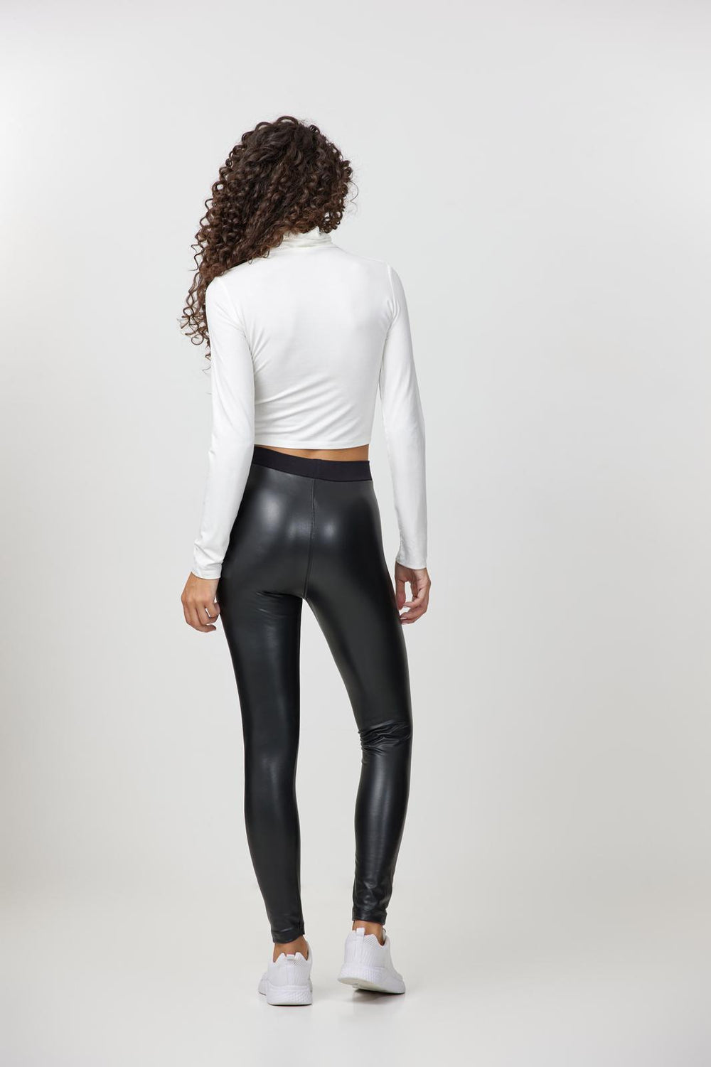 Leggings similpelle con fascia elasticizzata Jadea 4877