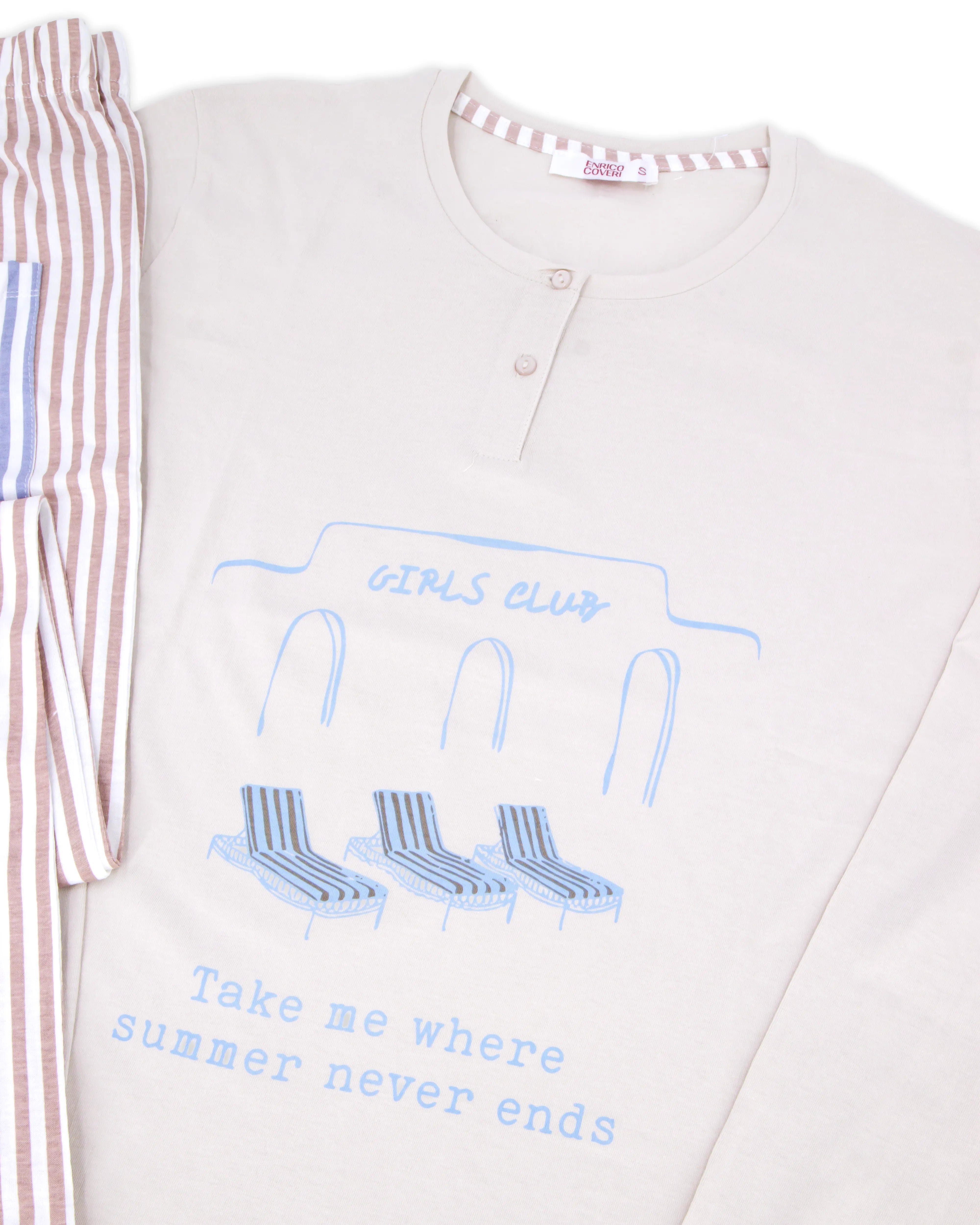 Pigiama da donna in cotone Enrico Coveri EP5354