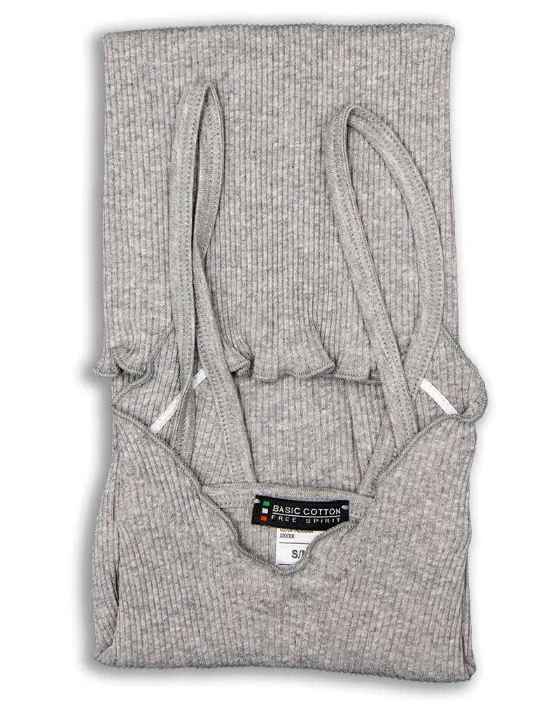 Canottiera a spalla fine in cotone Basic Cotton 601