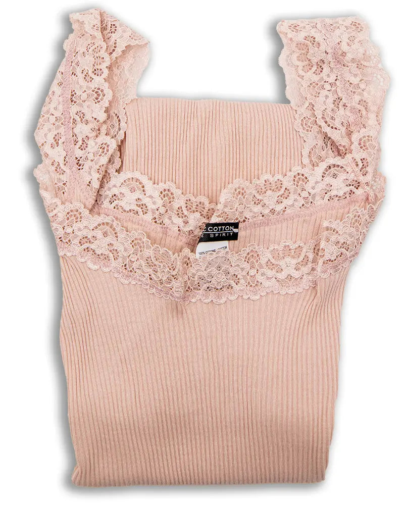 Canottiera a spalla larga in cotone Basic Cotton 602