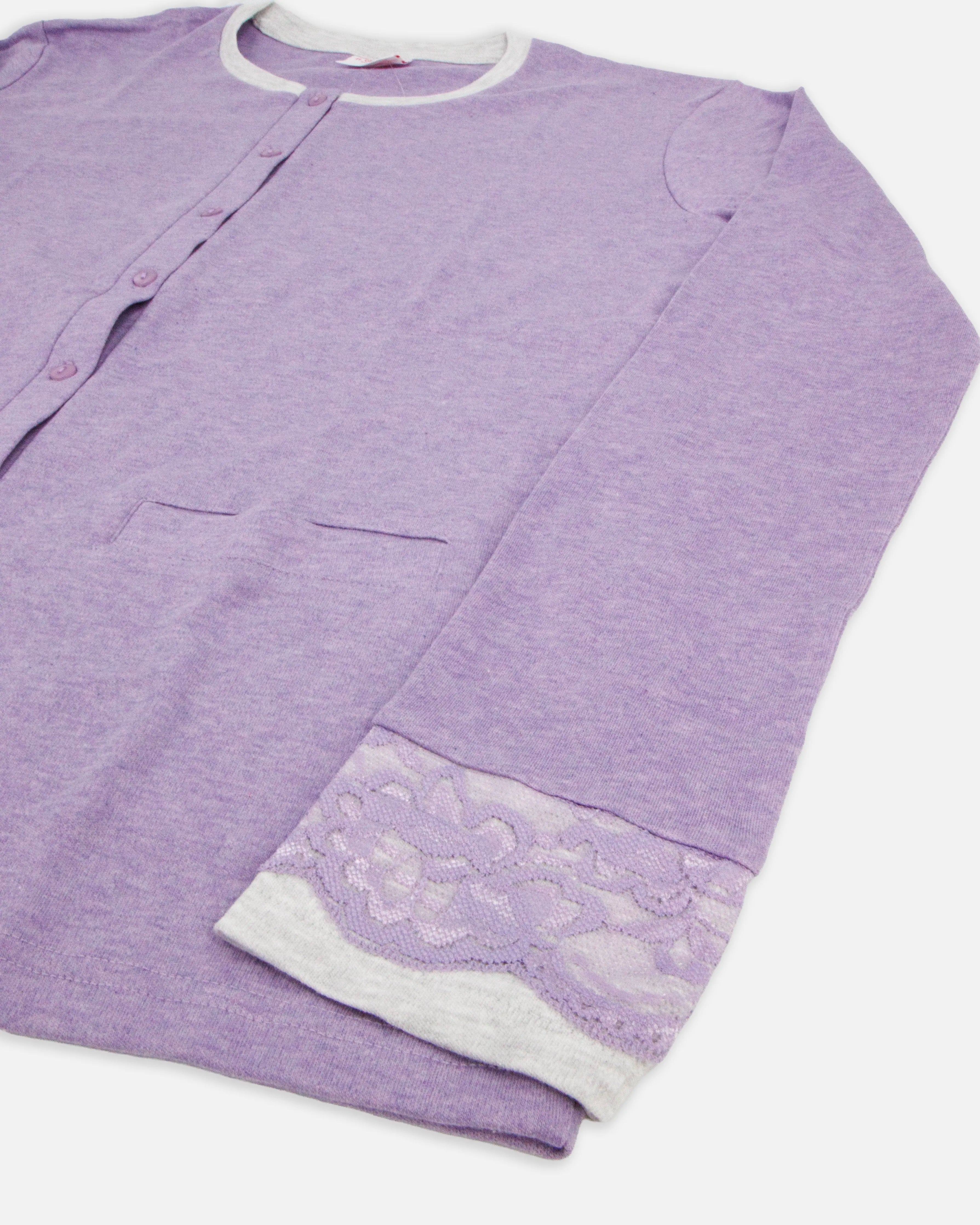 Pigiama da donna aperto in cotone interlock Il Granchio GP6103/A