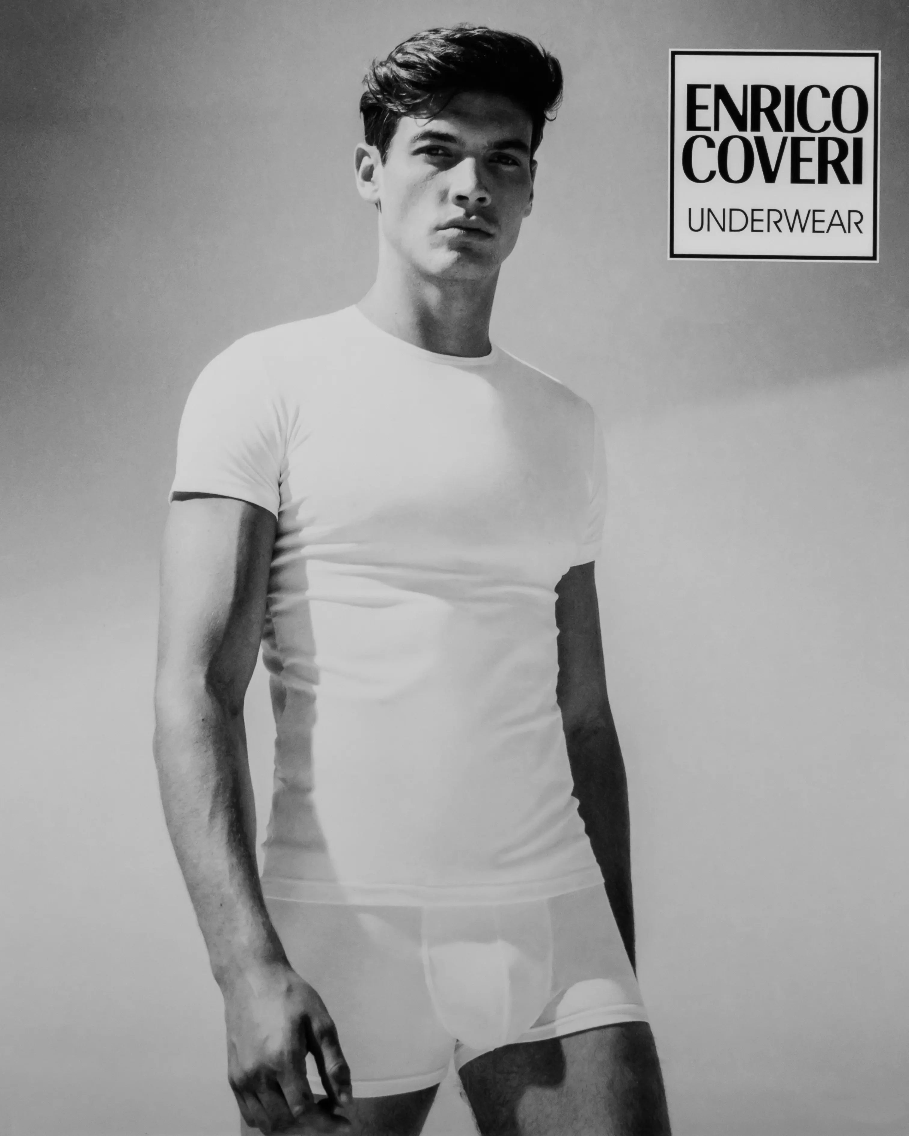 Mezza manica girocollo in cotone elasticizzato Enrico Coveri ET1000