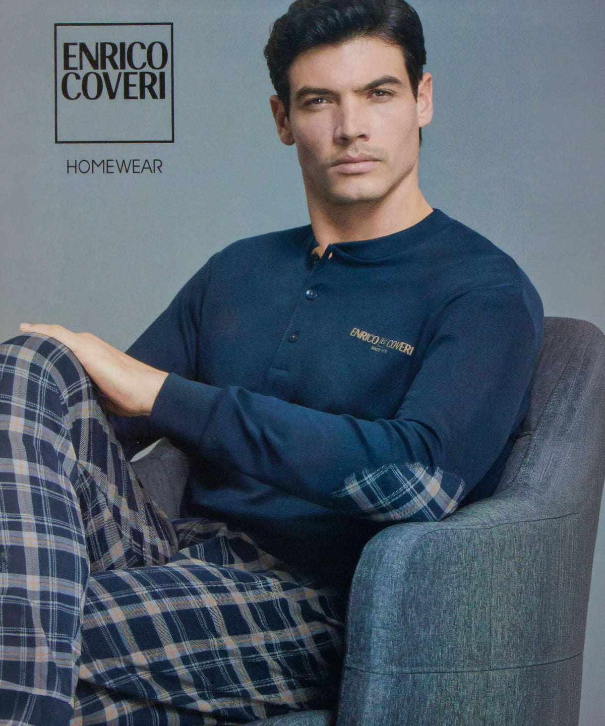Pigiama Lungo da Uomo in cotone interlock Enrico Coveri EP2242