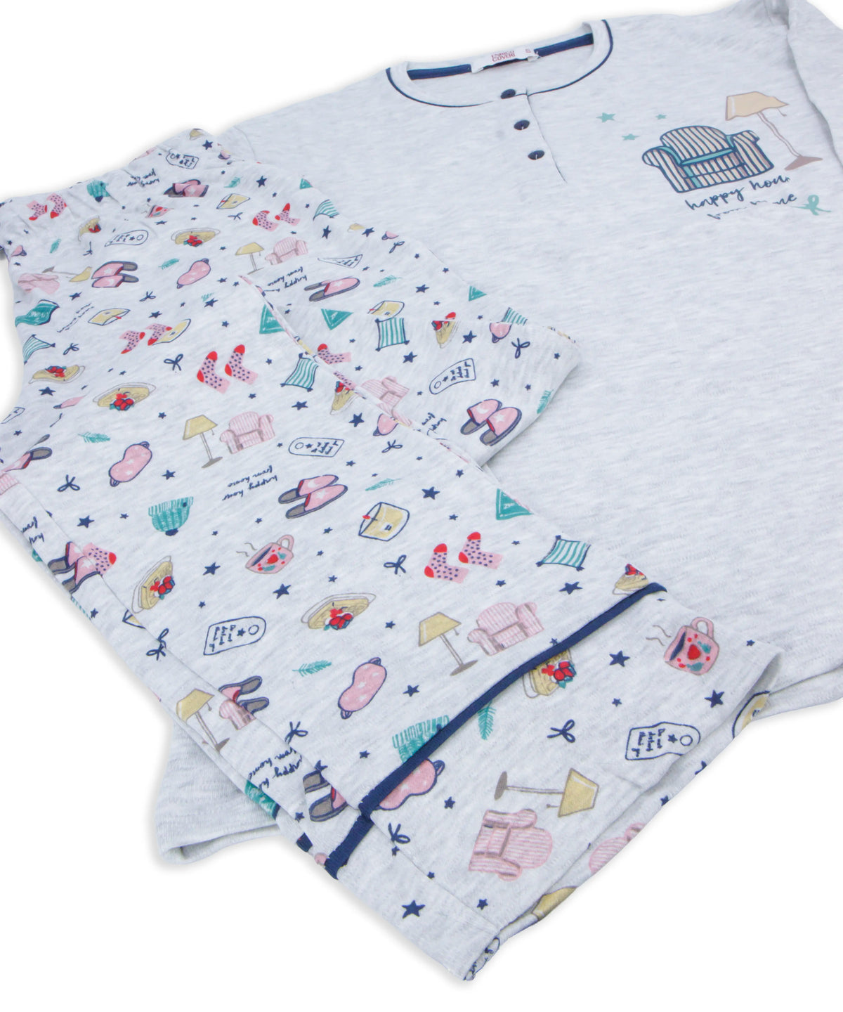 Pigiama da donna in cotone interlock Enrico Coveri EP6307