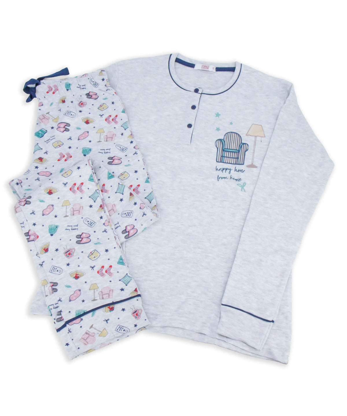 Pigiama da donna in cotone interlock Enrico Coveri EP6307