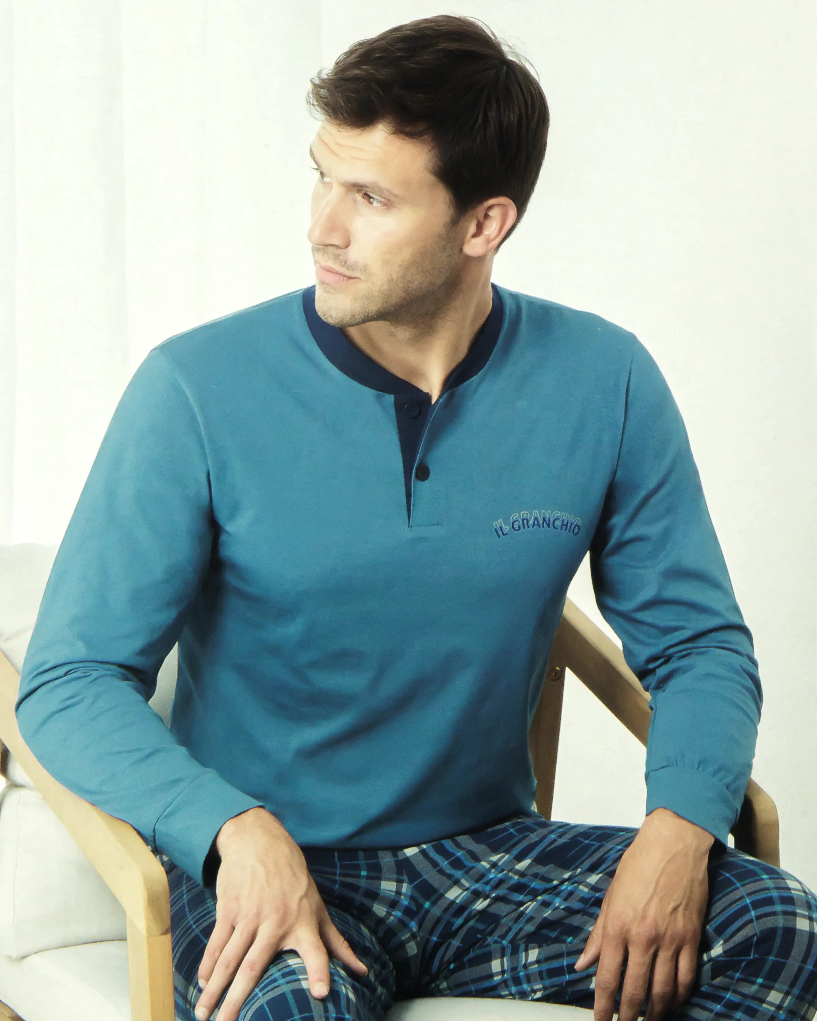 Pigiama da uomo in cotone Il Granchio GP1145