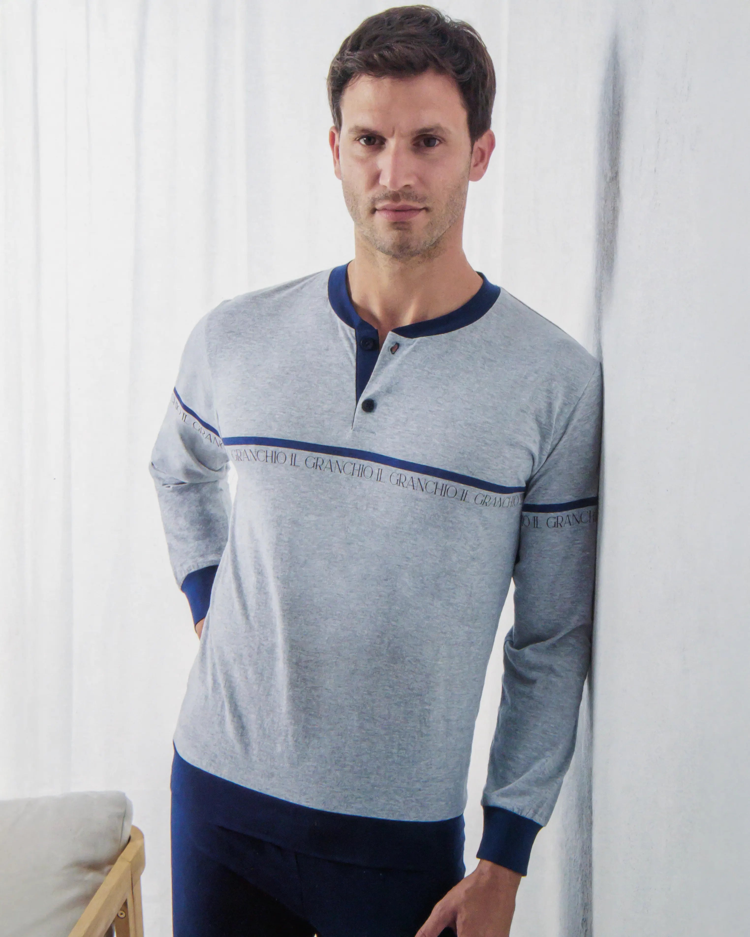 Pigiama da uomo in cotone Il Granchio GP1146