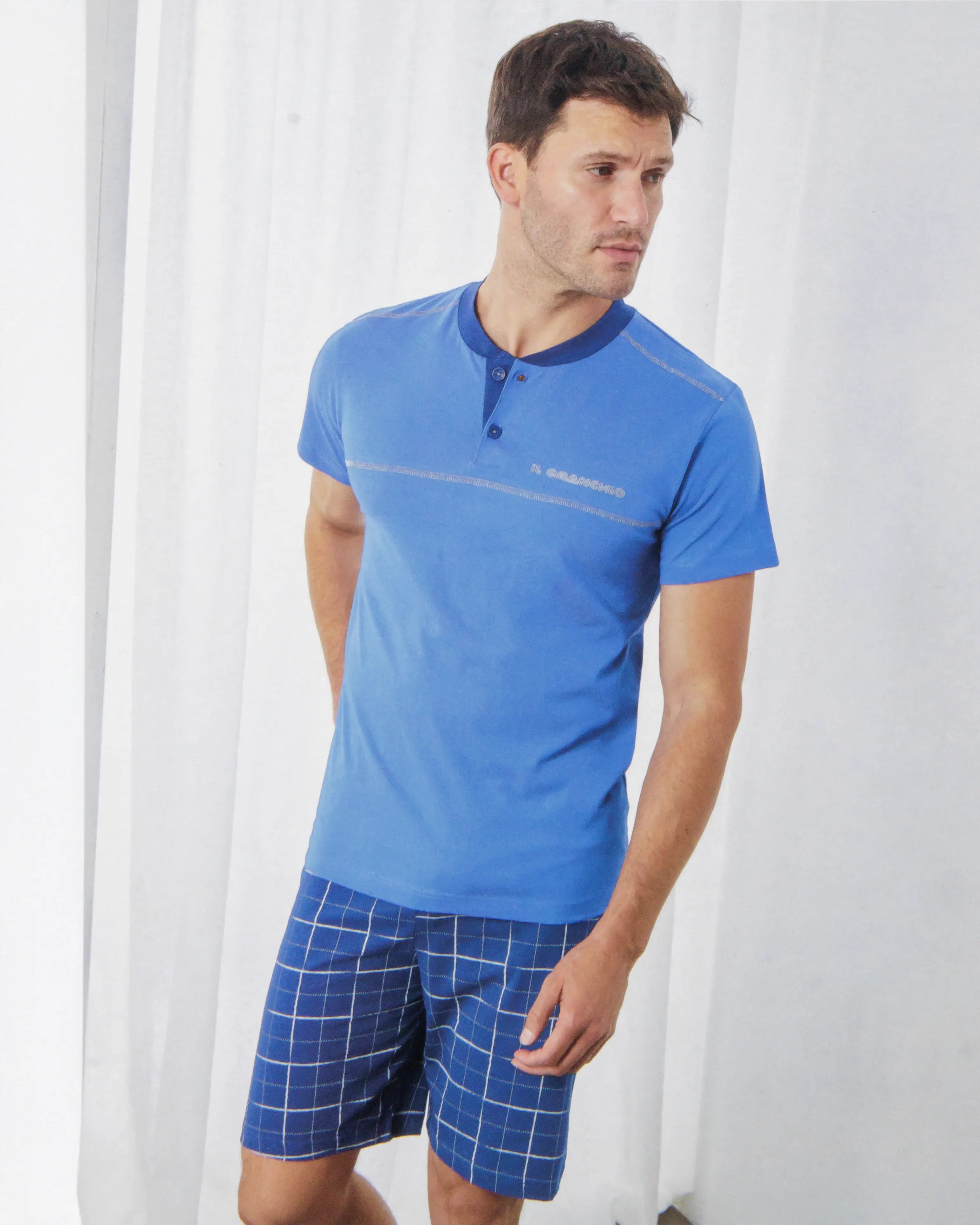 Pigiama corto da uomo in cotone Il Granchio GP1155