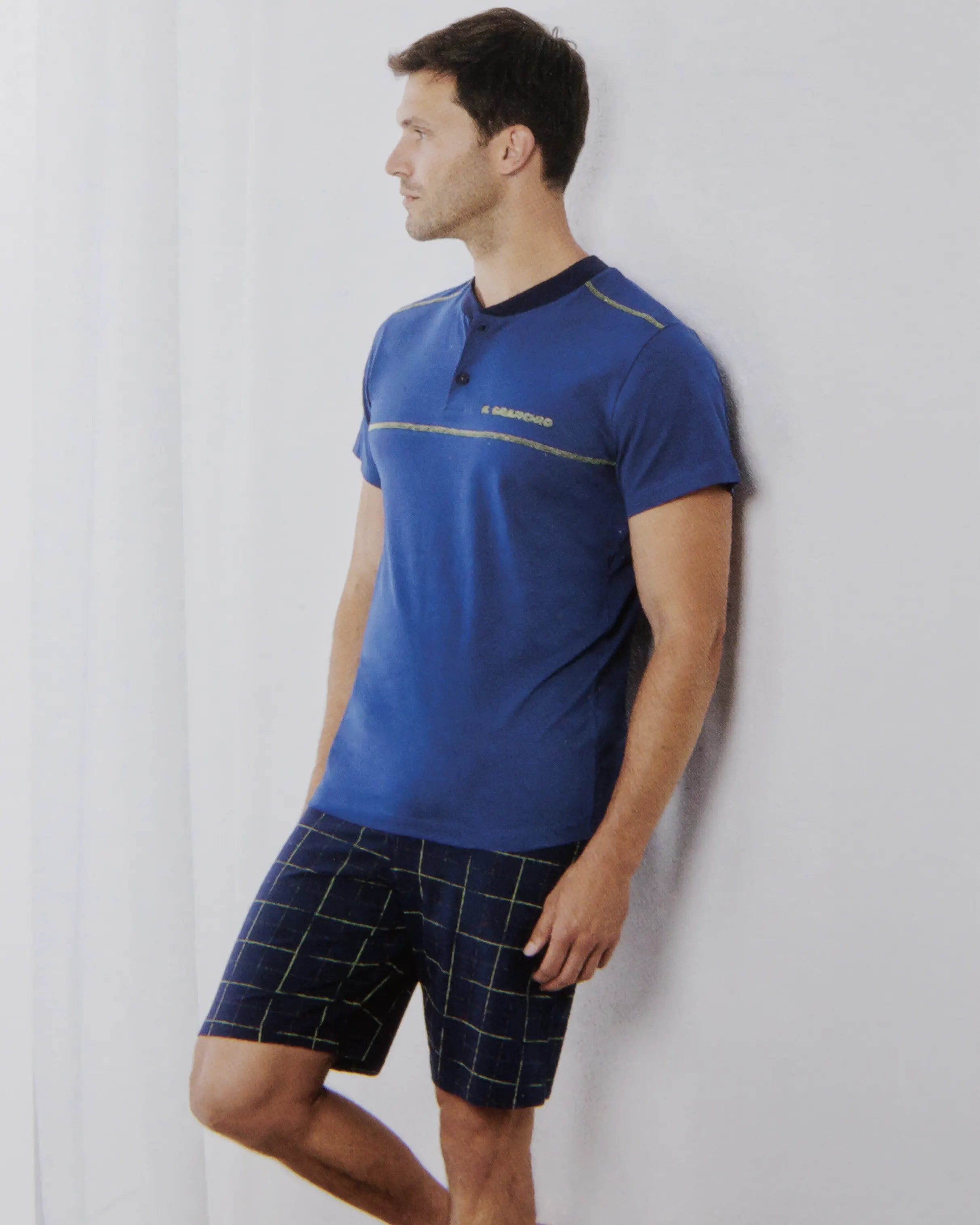 Pigiama corto da uomo in cotone Il Granchio GP1155