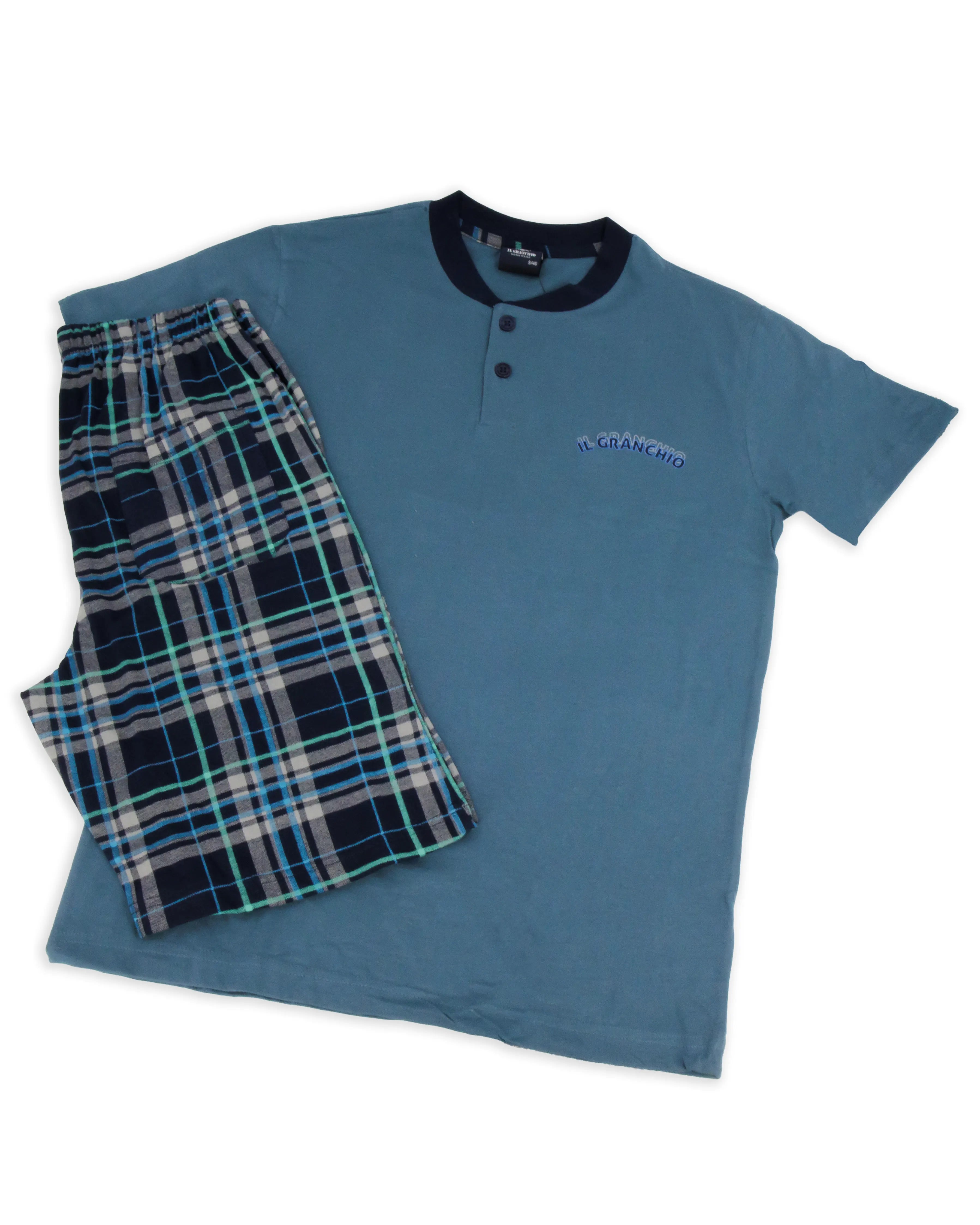 Pigiama corto da uomo in cotone Il Granchio GP1159