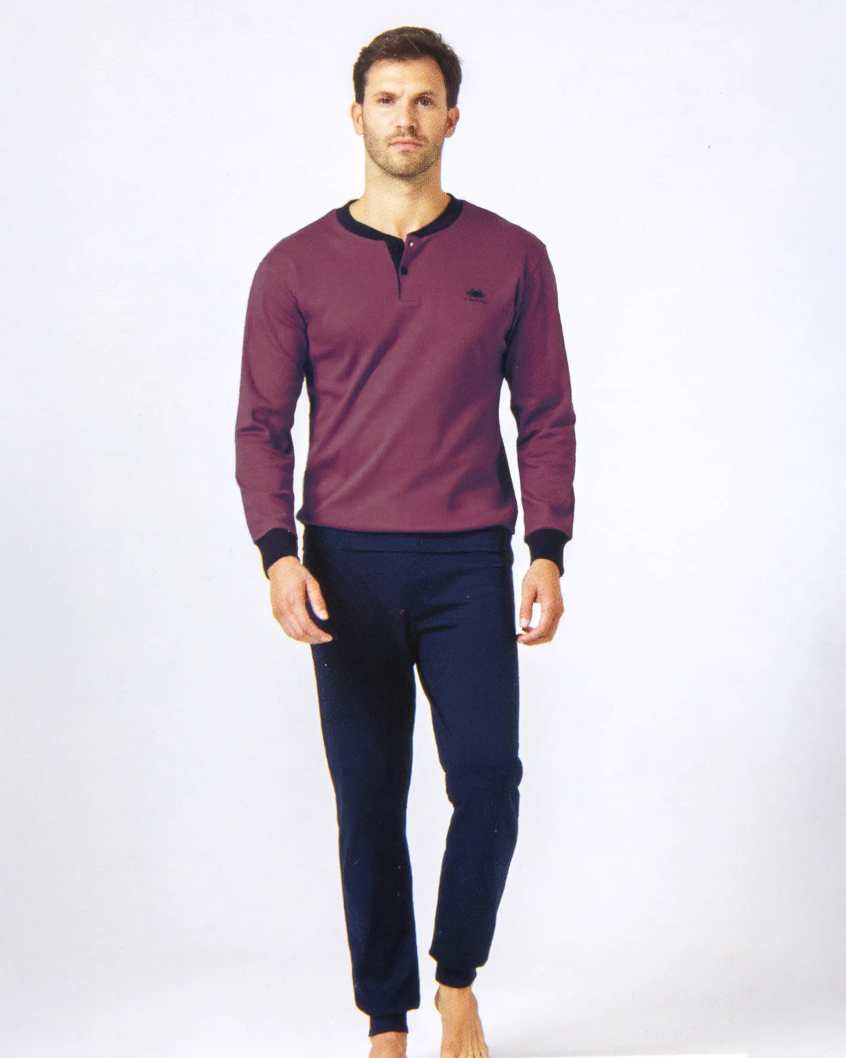 Pigiama da uomo in cotone interlock Il Granchio GP2093