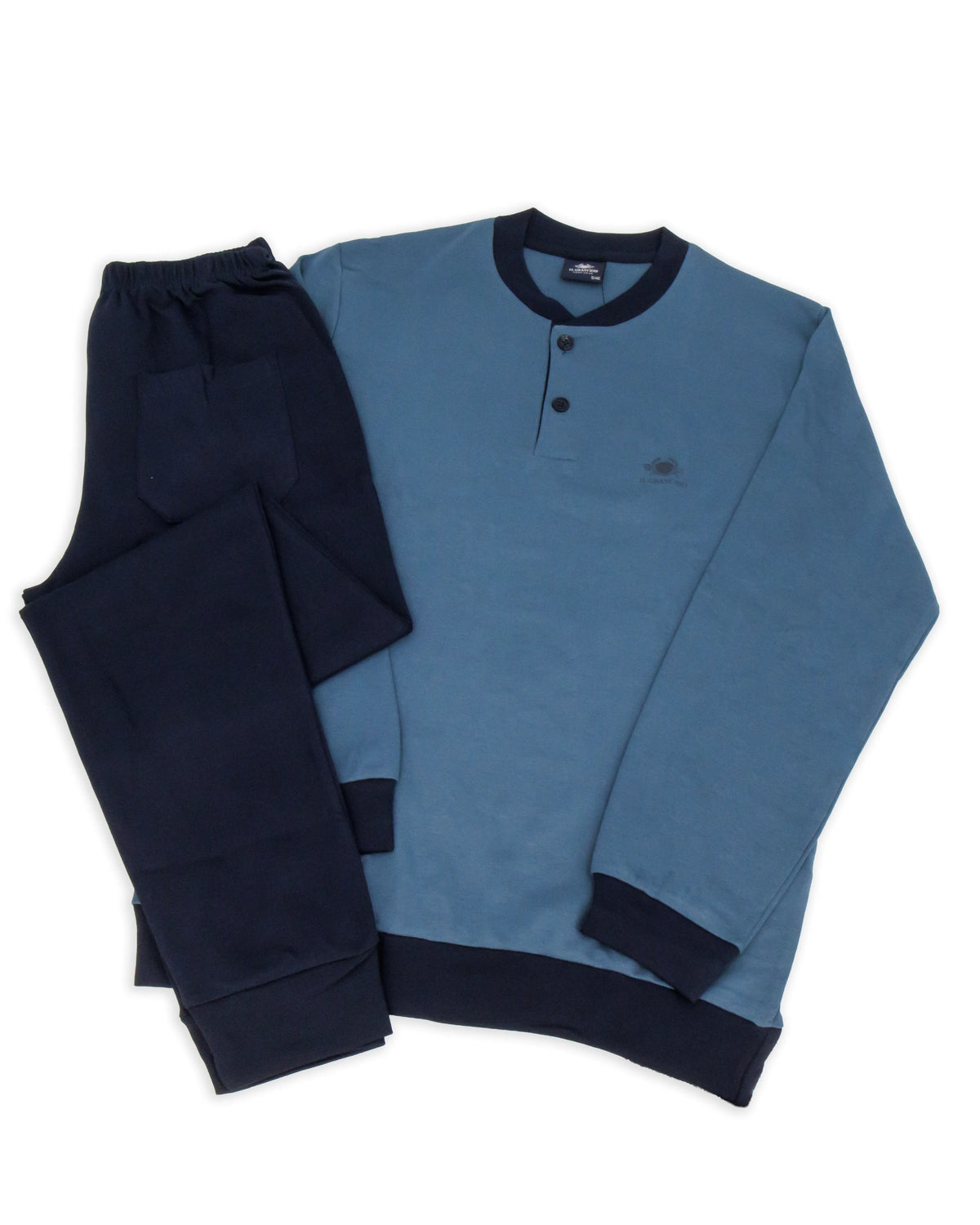 Pigiama da uomo in cotone interlock Il Granchio GP2093