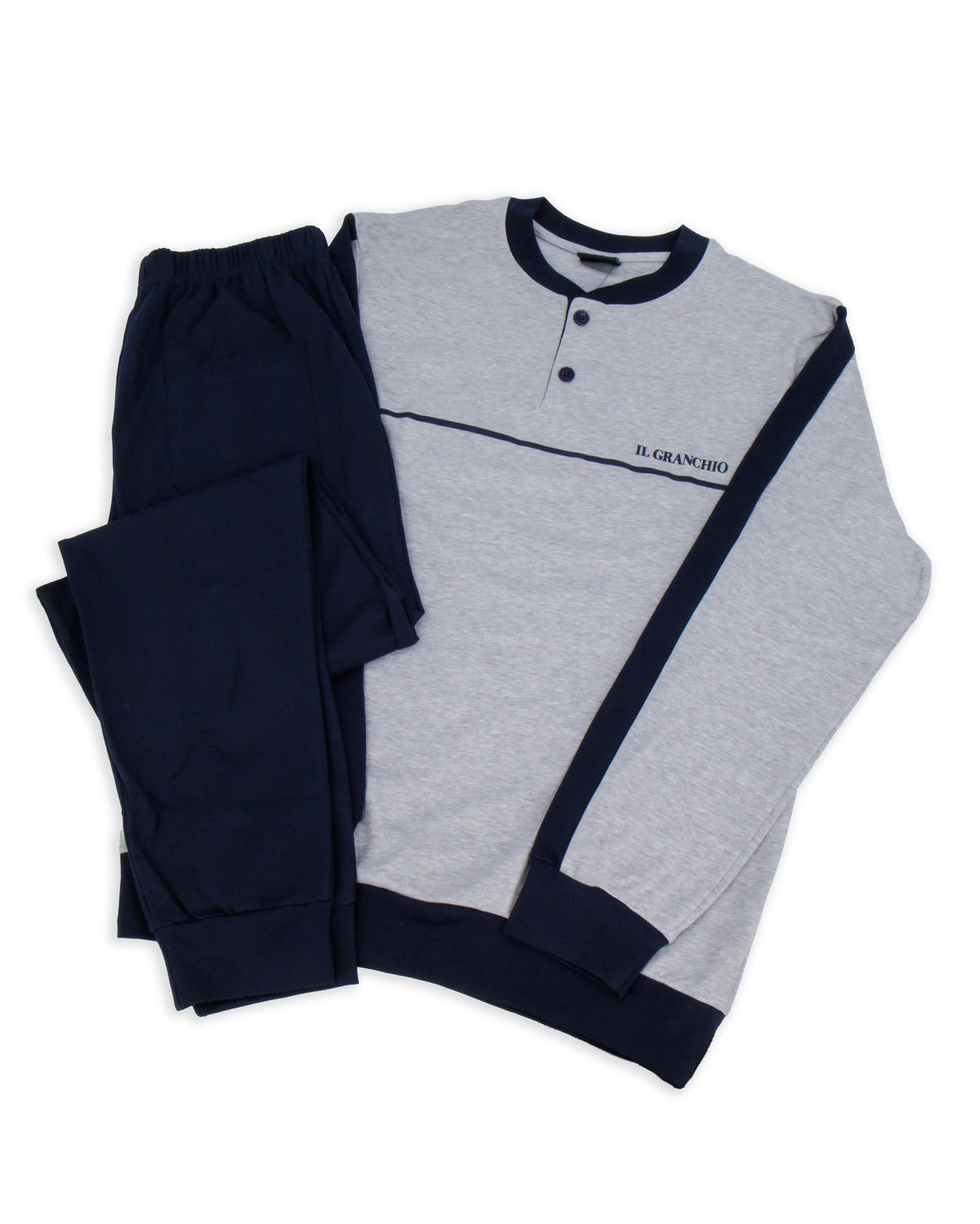 Pigiama da uomo in cotone interlock Il Granchio GP2119