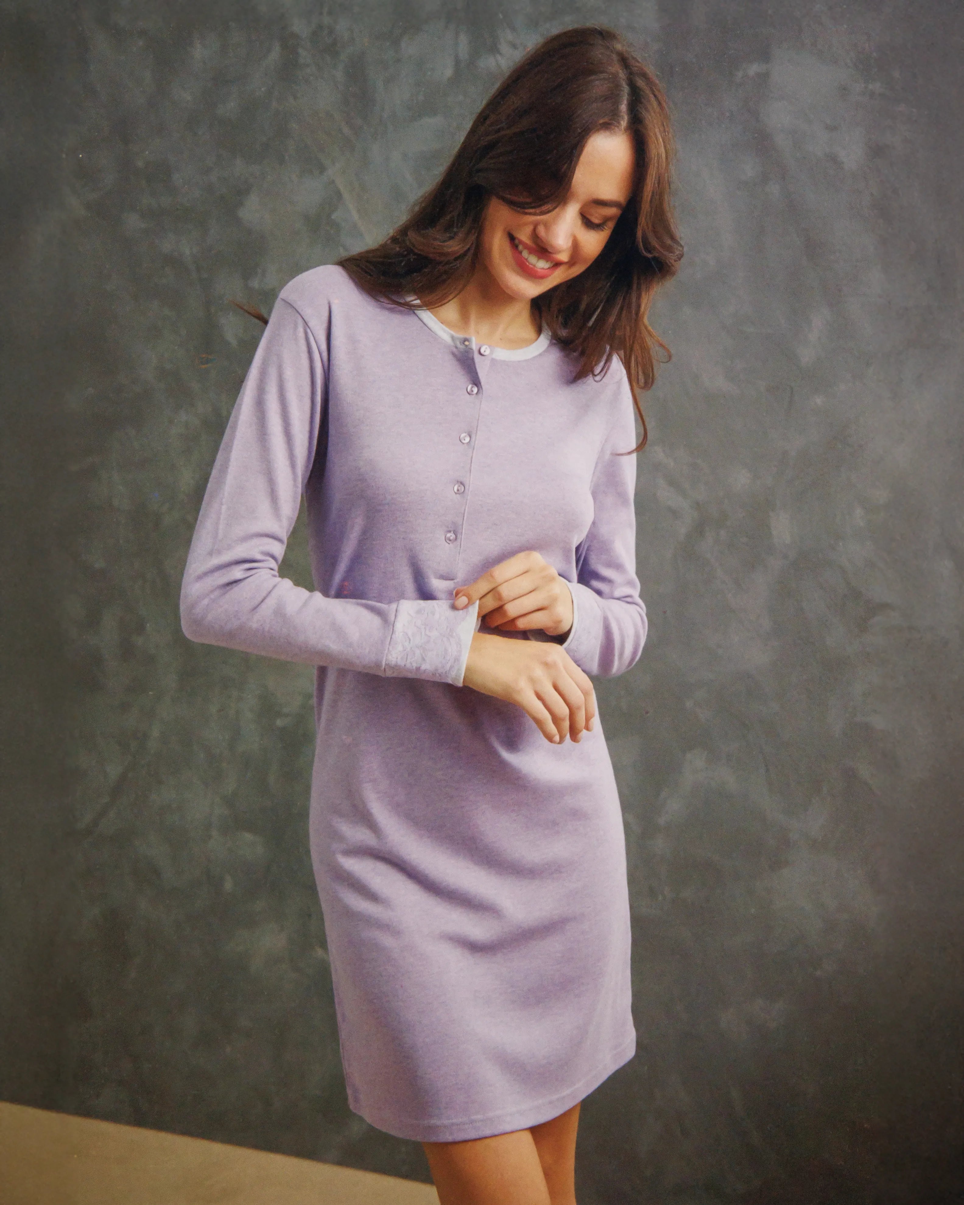 Camicia da Notte in cotone interlock Il Granchio GP6106