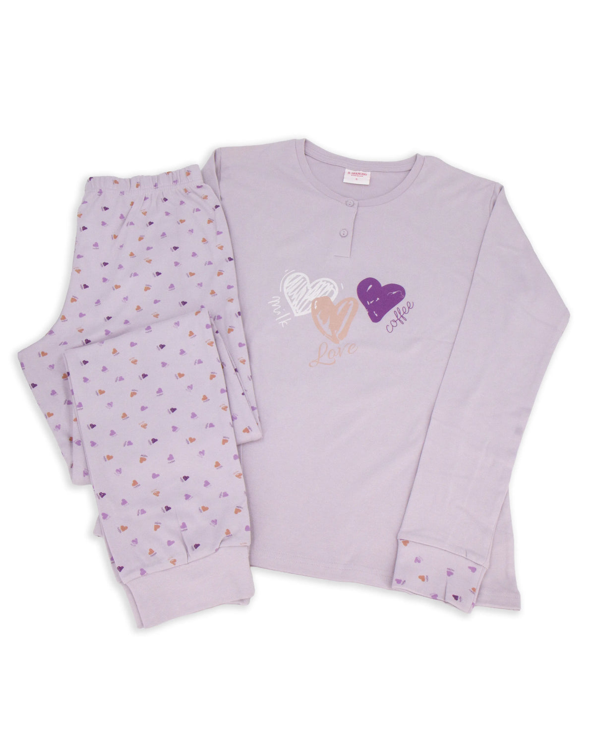 Pigiama da donna in cotone interlock Il Granchio GP6132