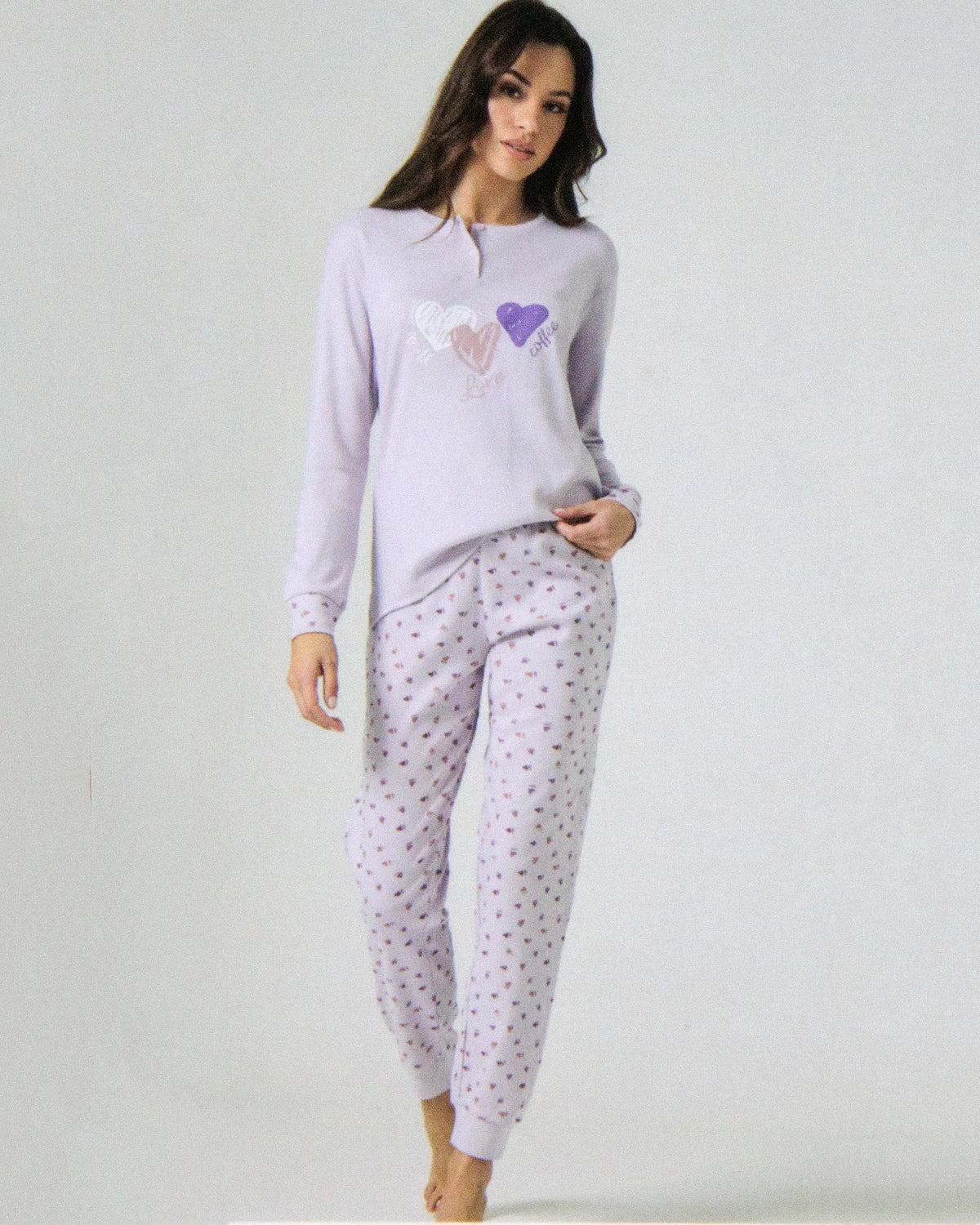Pigiama da donna in cotone interlock Il Granchio GP6132