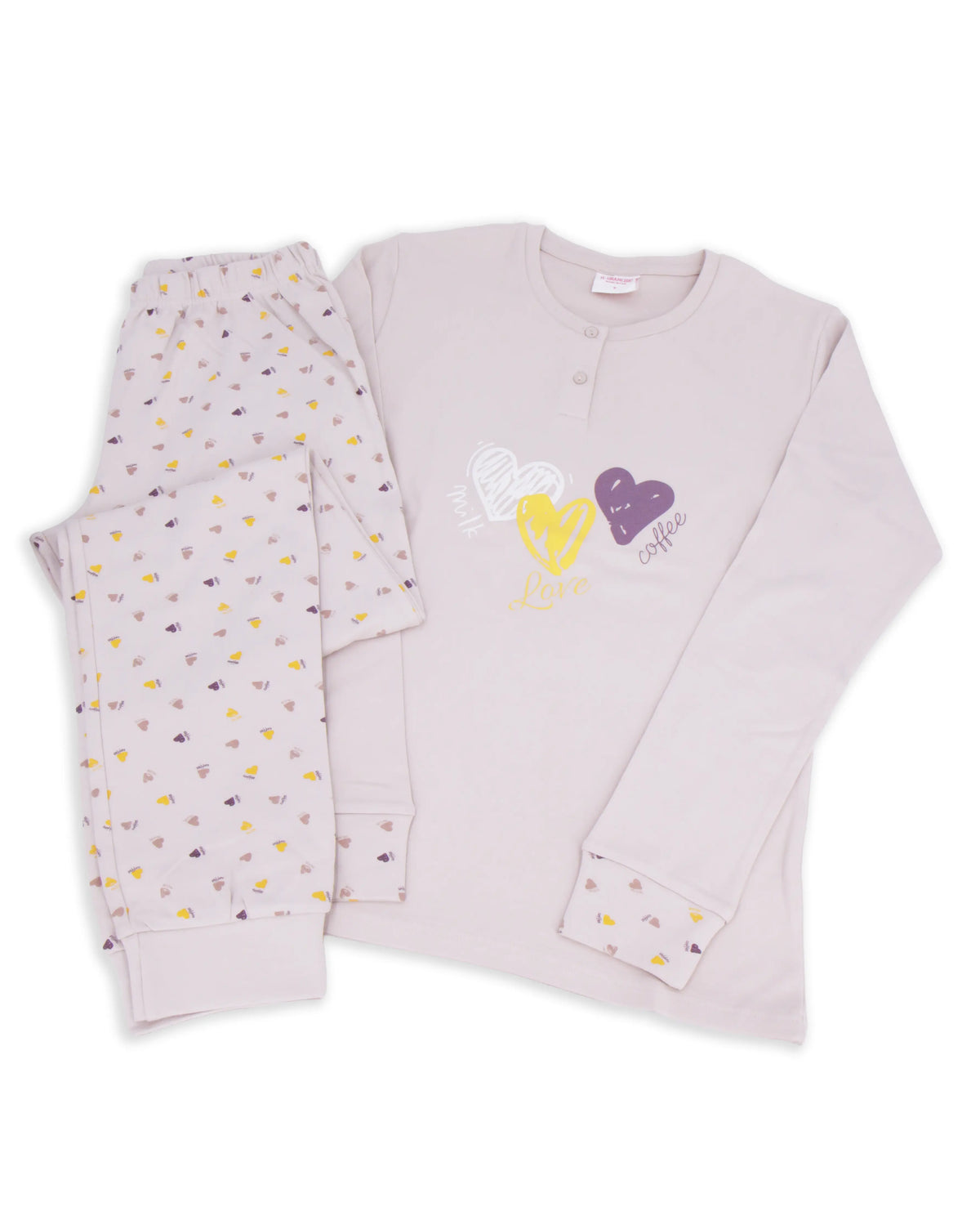 Pigiama da donna in cotone interlock Il Granchio GP6132