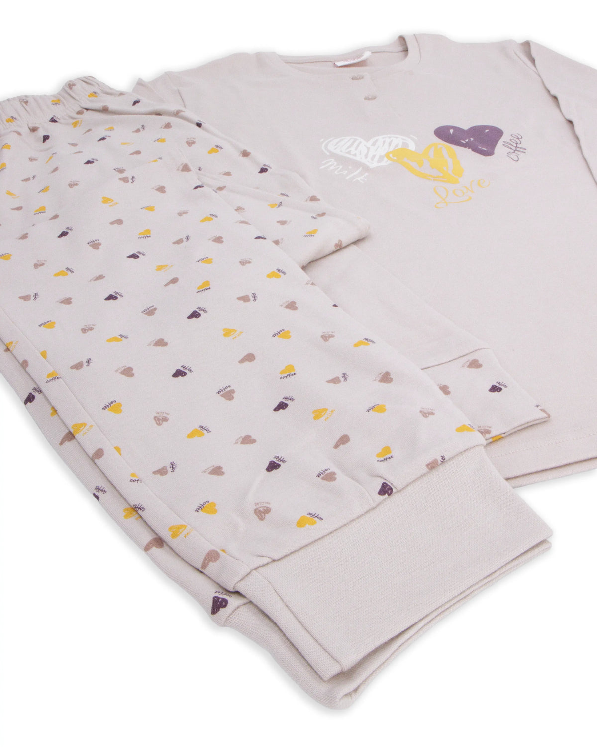 Pigiama da donna in cotone interlock Il Granchio GP6132