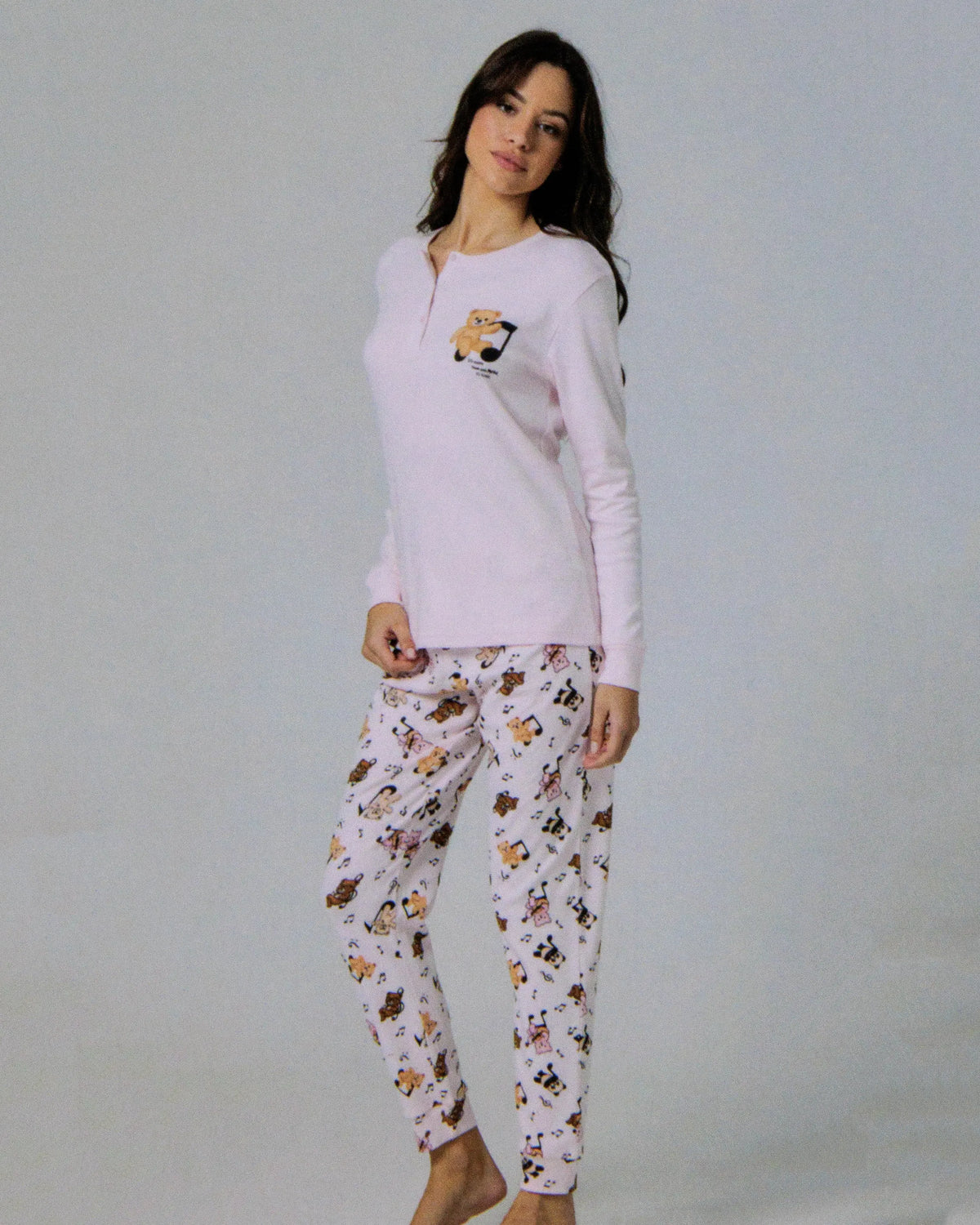 Pigiama da donna in cotone interlock Il Granchio GP6136