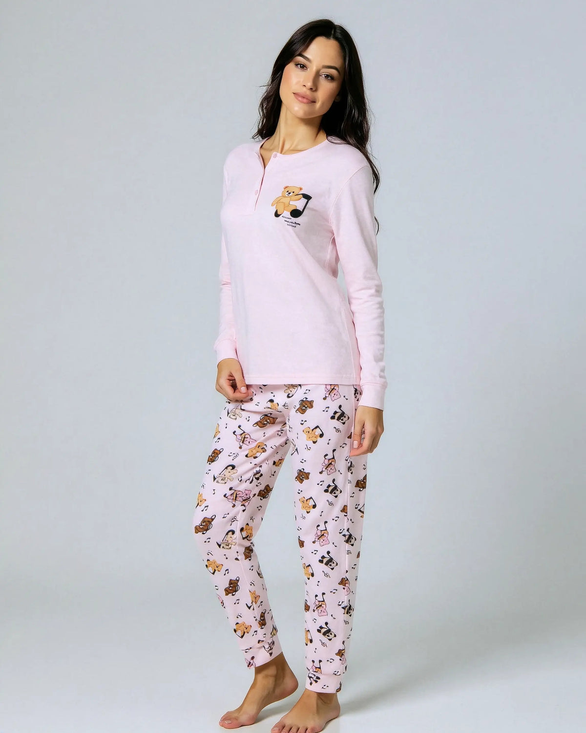 Pigiama da donna in cotone interlock Il Granchio GP6136