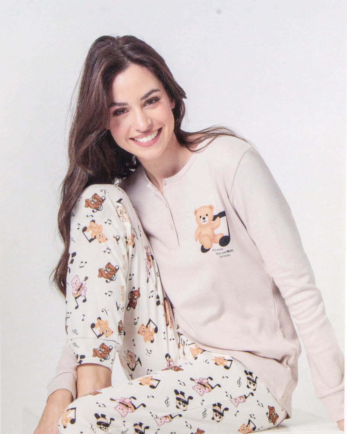 Pigiama da donna in cotone interlock Il Granchio GP6136