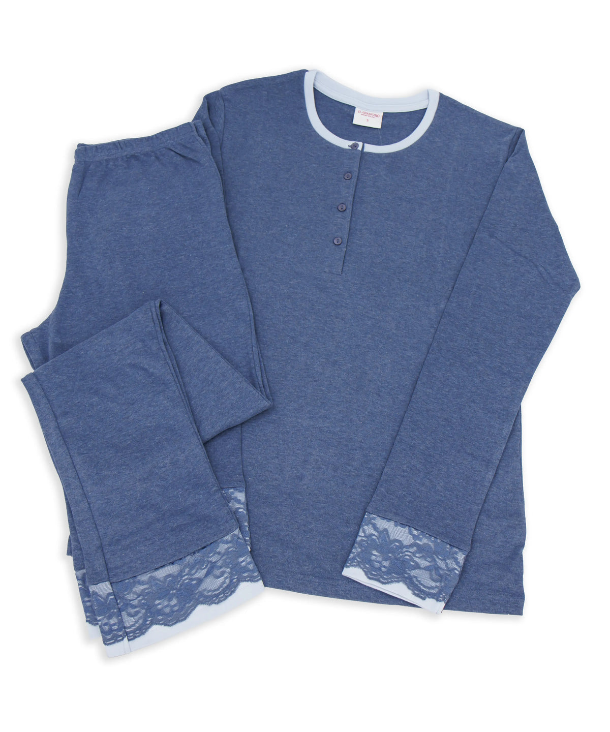 Pigiama da donna in cotone interlock Il Granchio GP6103