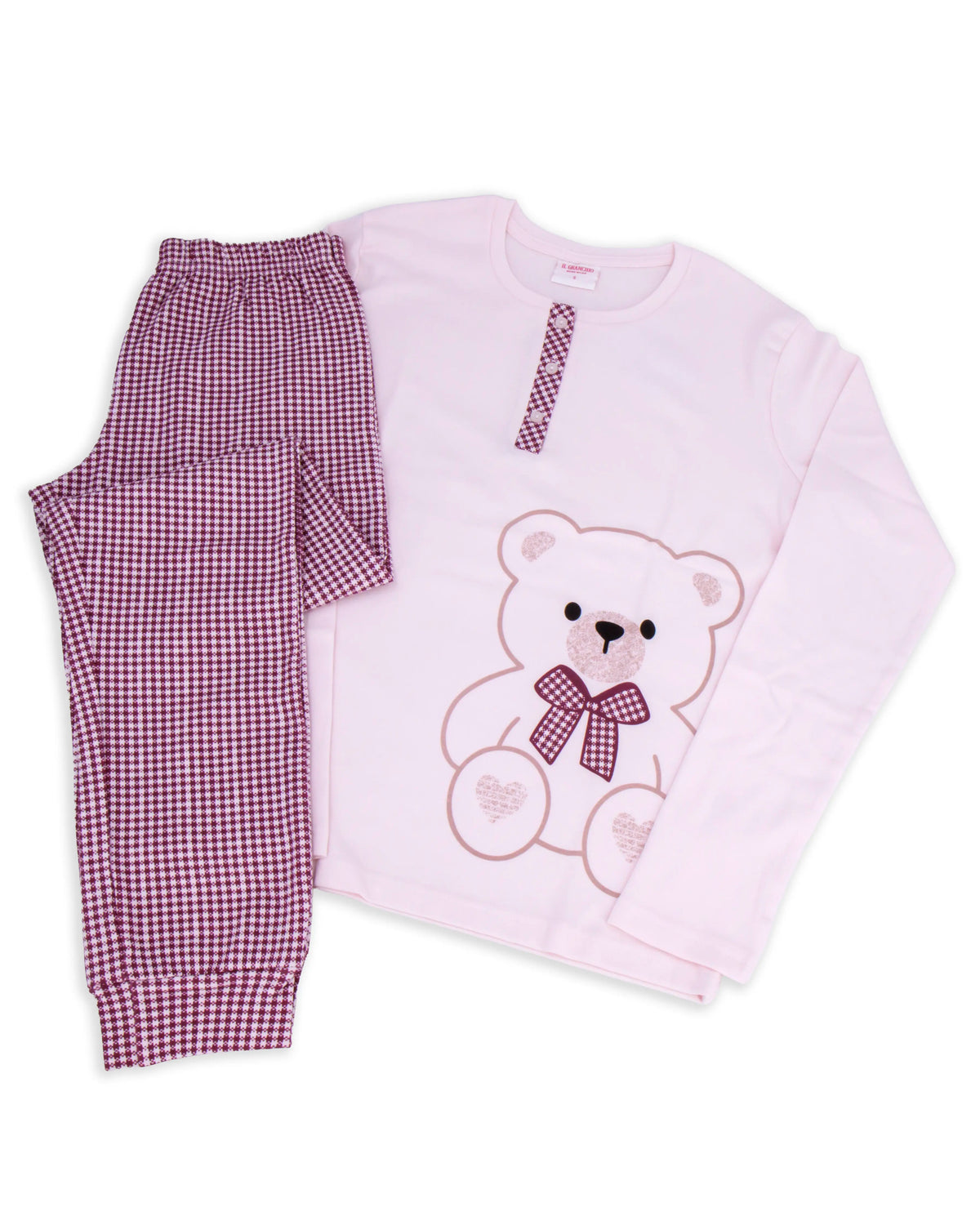 Pigiama da donna in cotone interlock Il Granchio GP6133