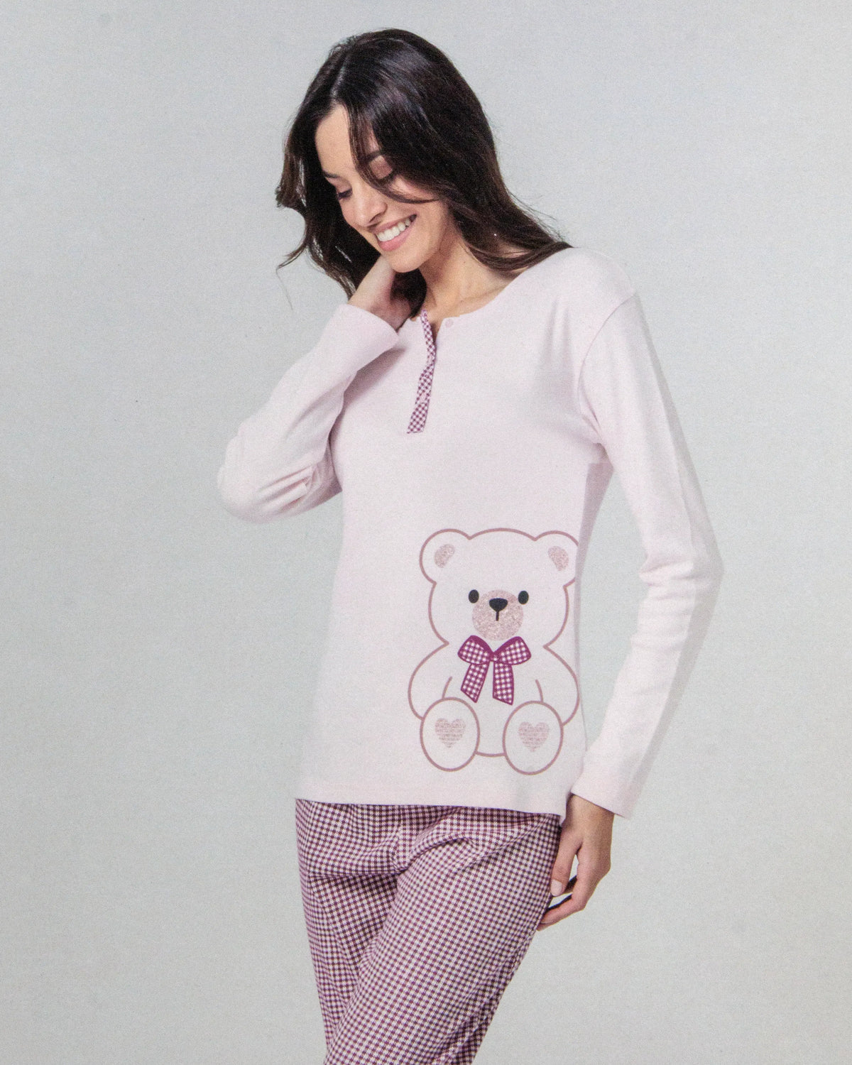 Pigiama da donna in cotone interlock Il Granchio GP6133