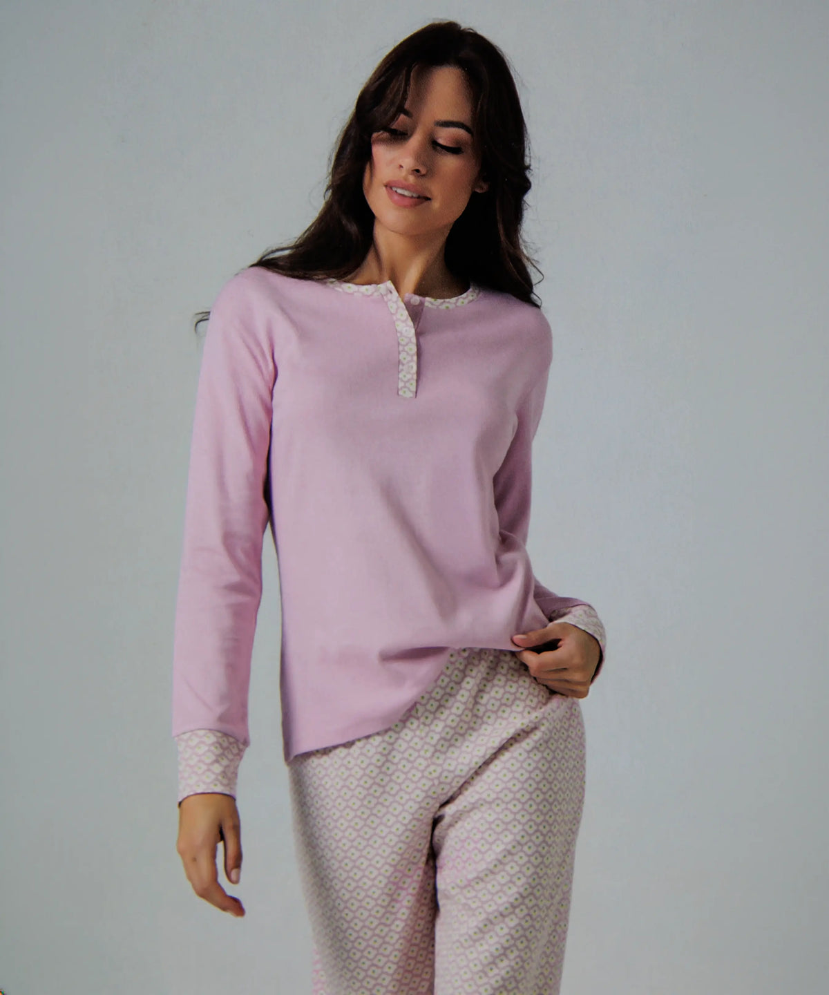Pigiama da donna in cotone interlock Il Granchio GP6137