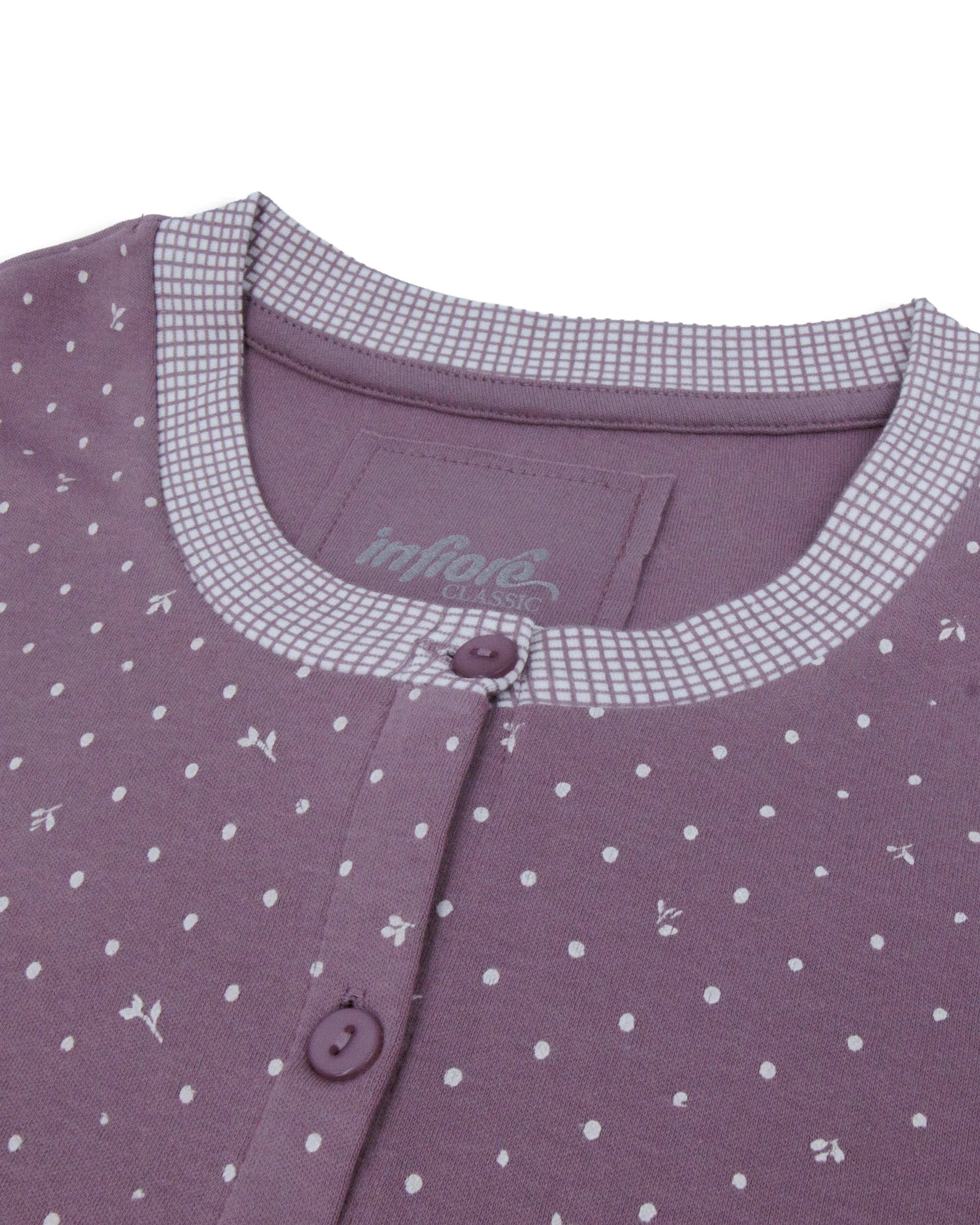Pigiama aperto da donna in cotone interlock Infiore 652897