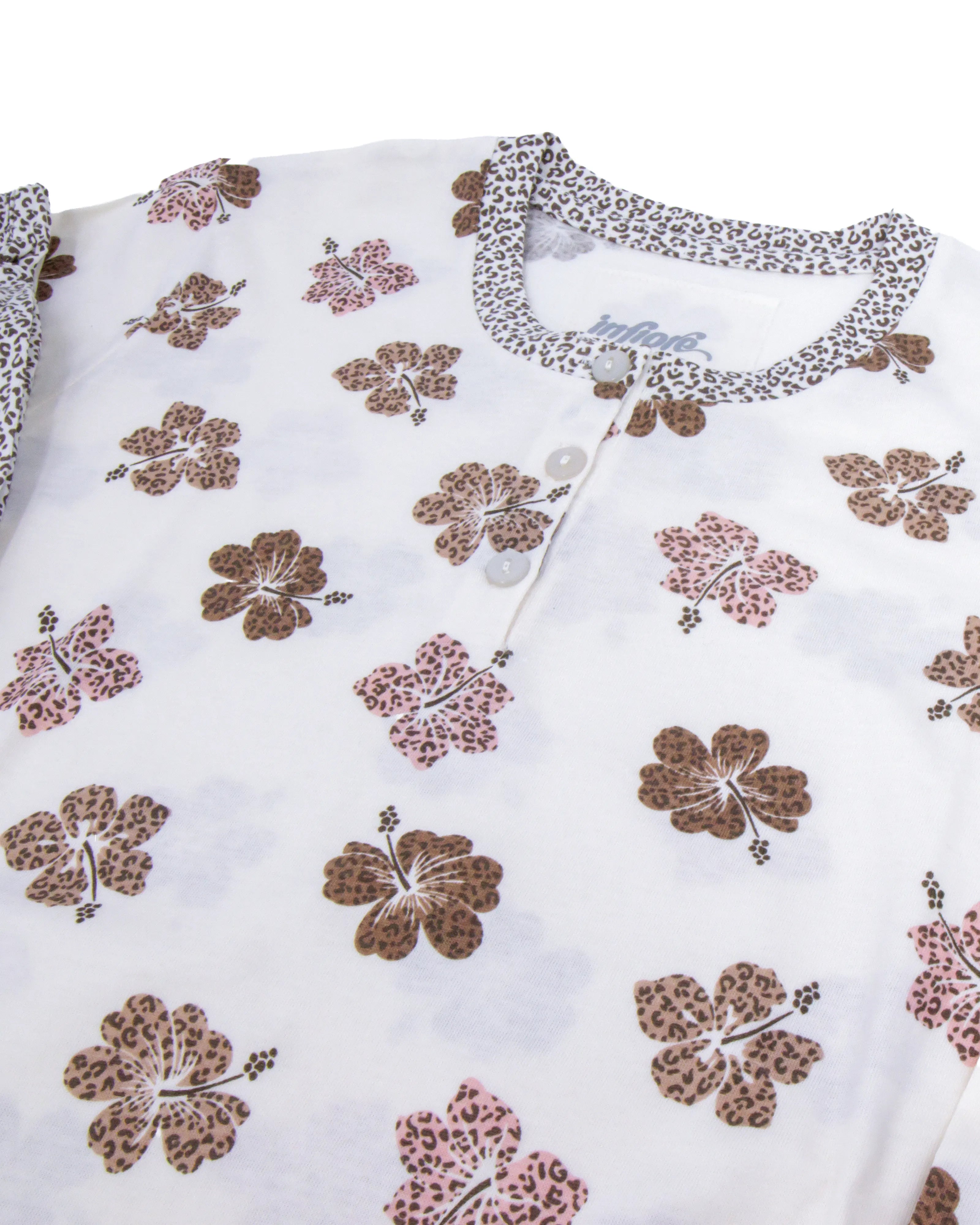 Pigiama lungo da donna in cotone Infiore 65.4142