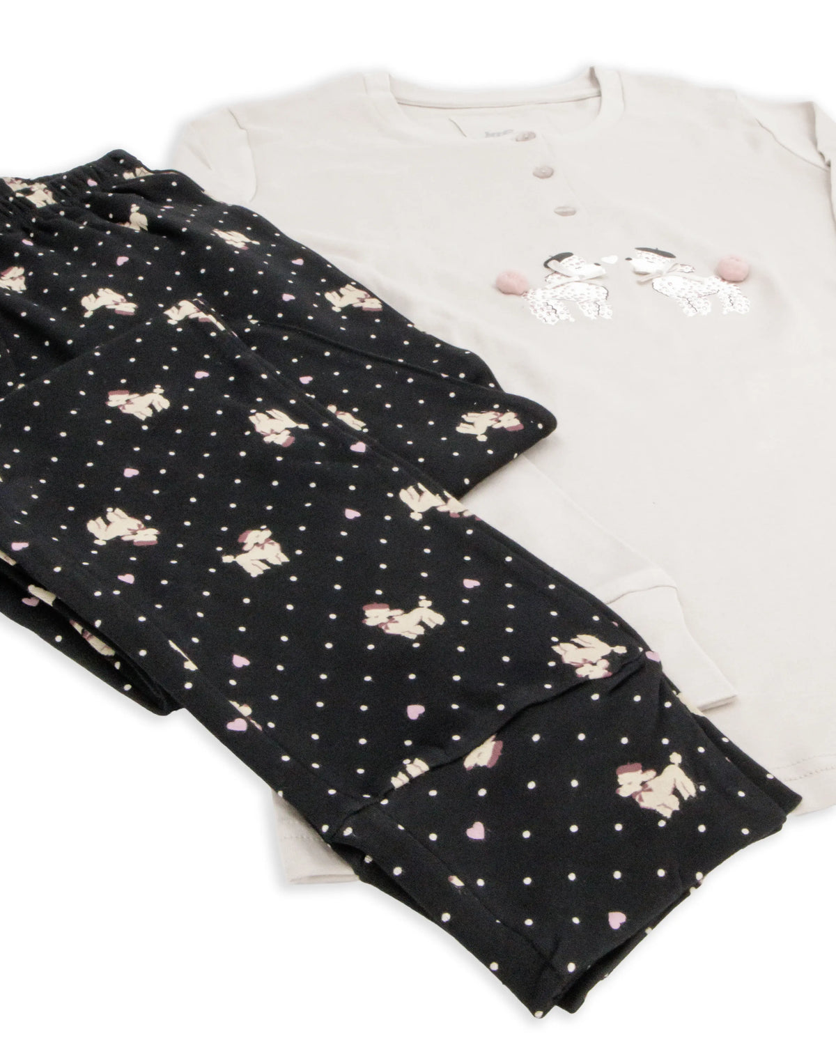 Pigiama lungo da donna in cotone interlock Infiore 65.4595