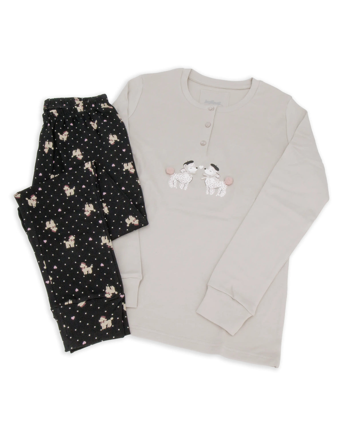 Pigiama lungo da donna in cotone interlock Infiore 65.4595