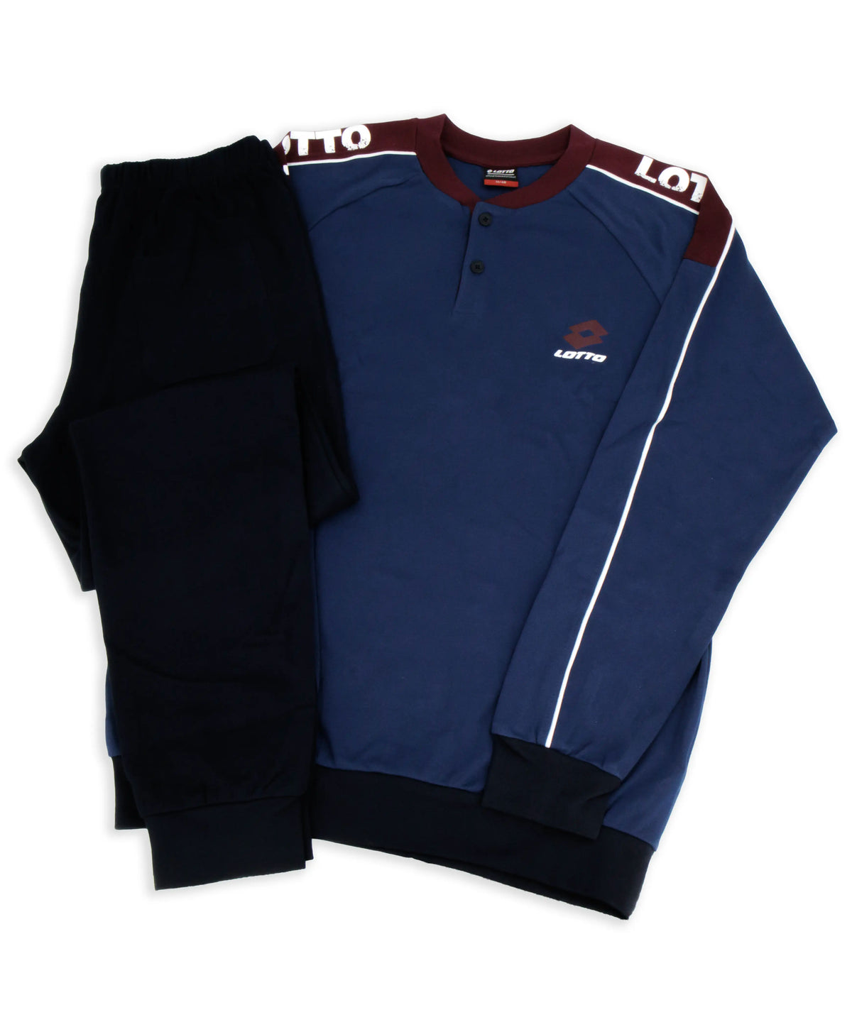 Pigiama Lungo da Uomo in cotone interlock Lotto LP2143