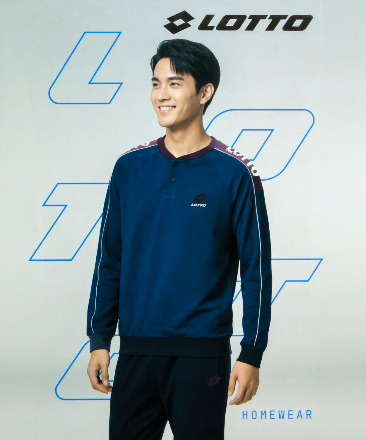 Pigiama Lungo da Uomo in cotone interlock Lotto LP2143