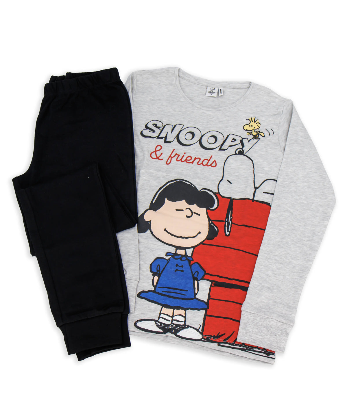 Pigiama lungo da donna in cotone interlock Sabor SND0890 "Snoopy"