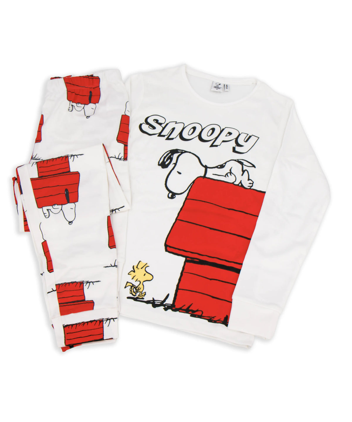 Pigiama lungo da donna in cotone interlock Sabor SND0890 "Snoopy"