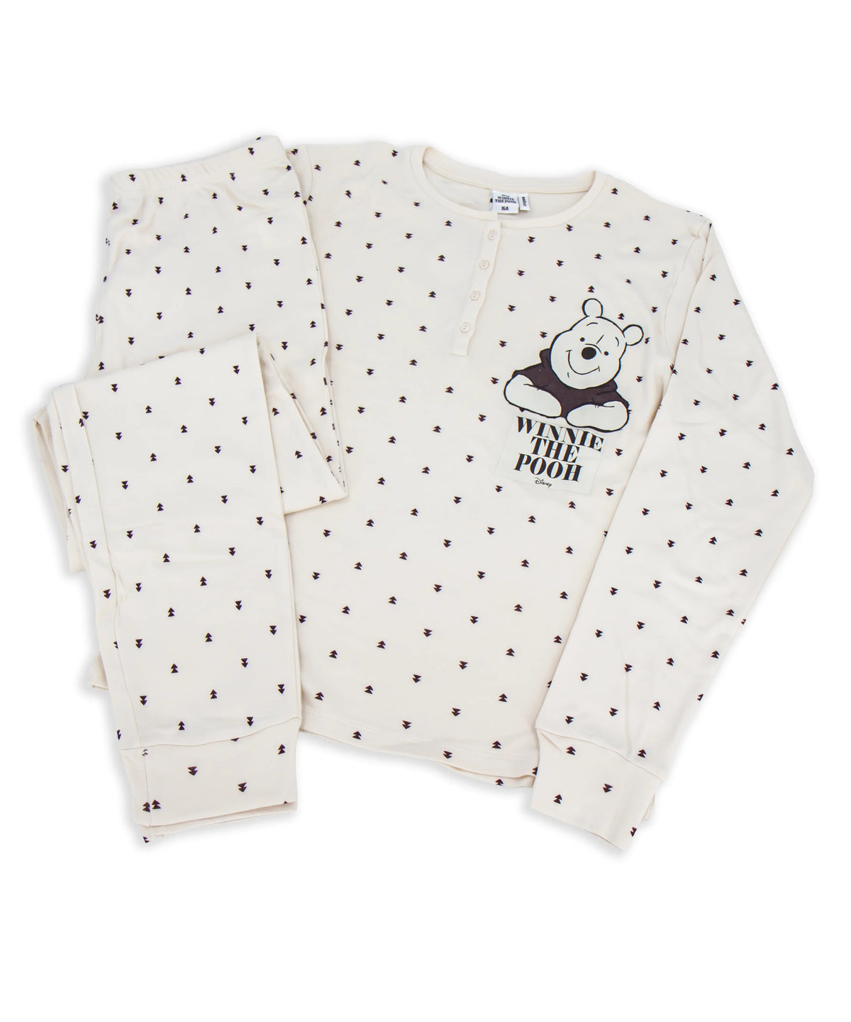Pigiama lungo da donna in cotone interlock Sabor DYD0892 "Winnie the Pooh"