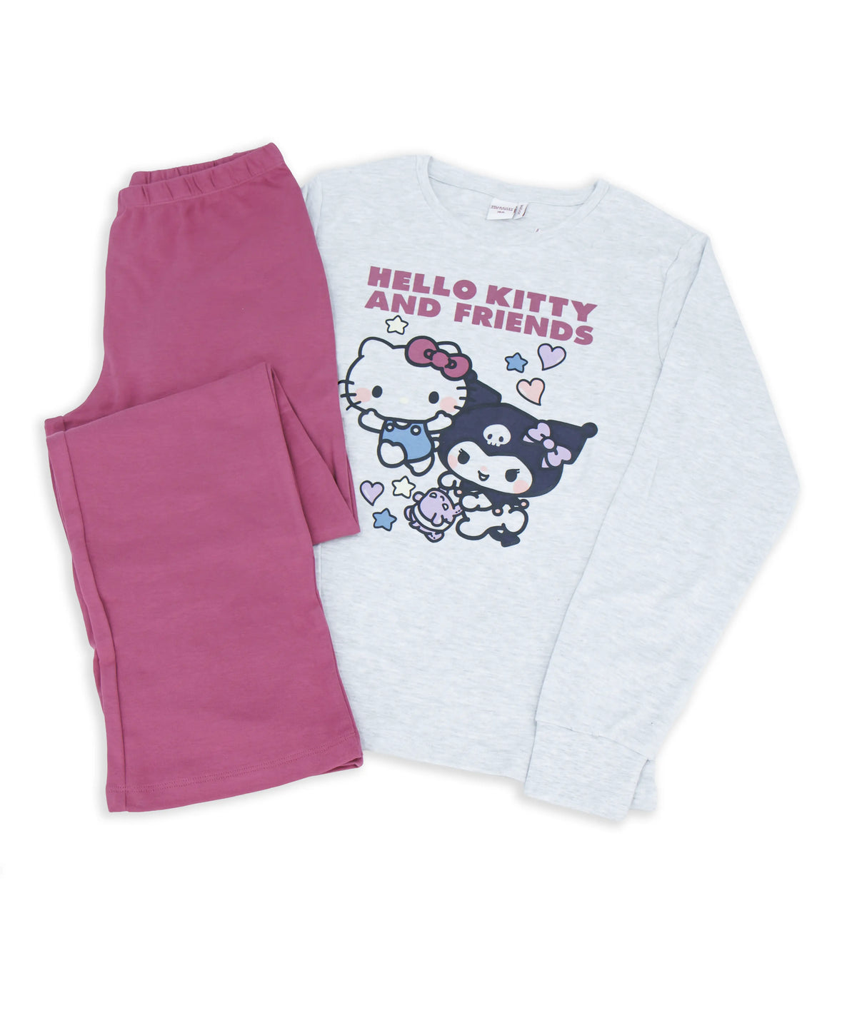 Pigiama lungo da donna in cotone interlock Sabor HKD0899 "Hello Kitty"