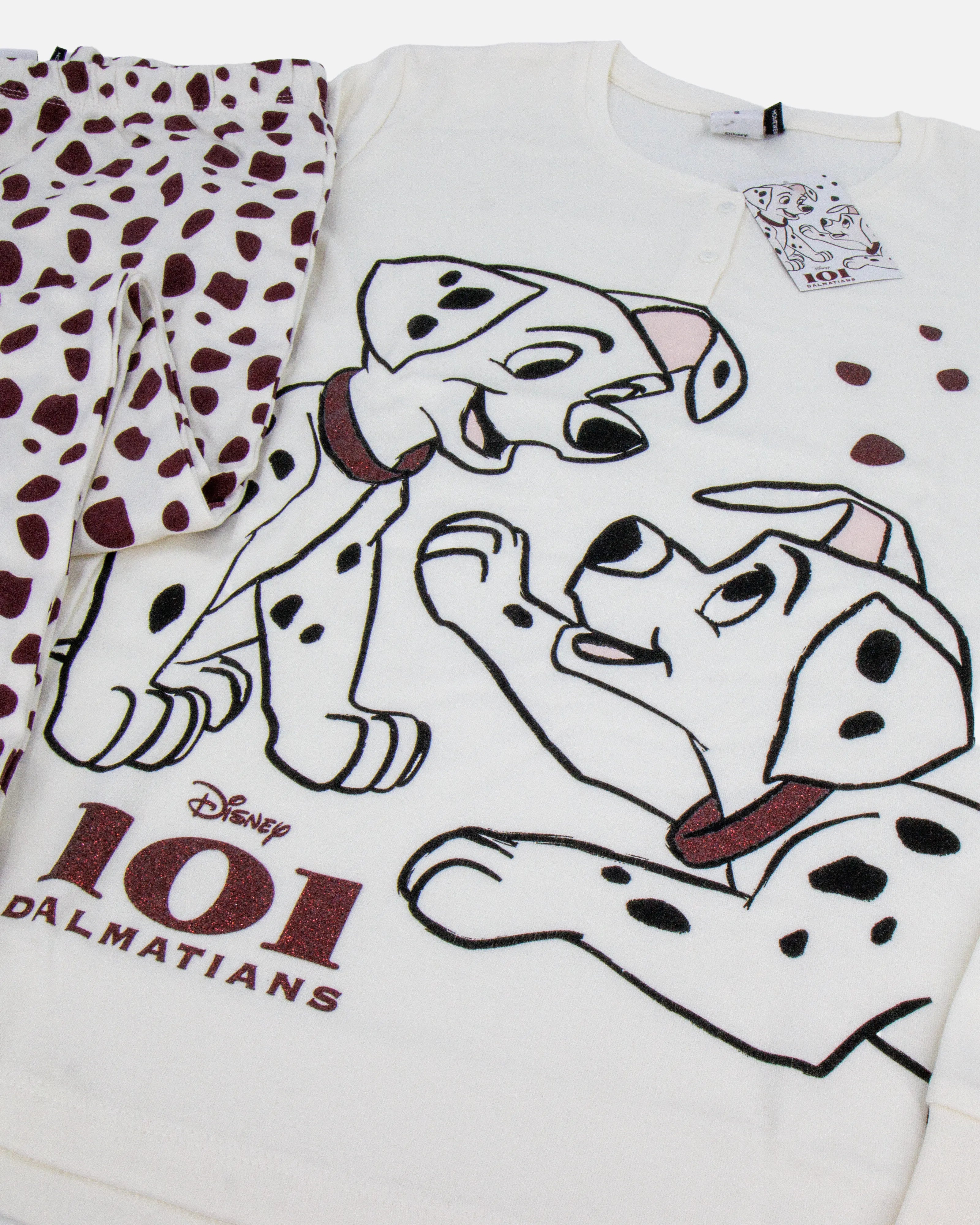 Pigiama da donna in cotone Interlock Sabor DYD1796 "101 Dalmatians"