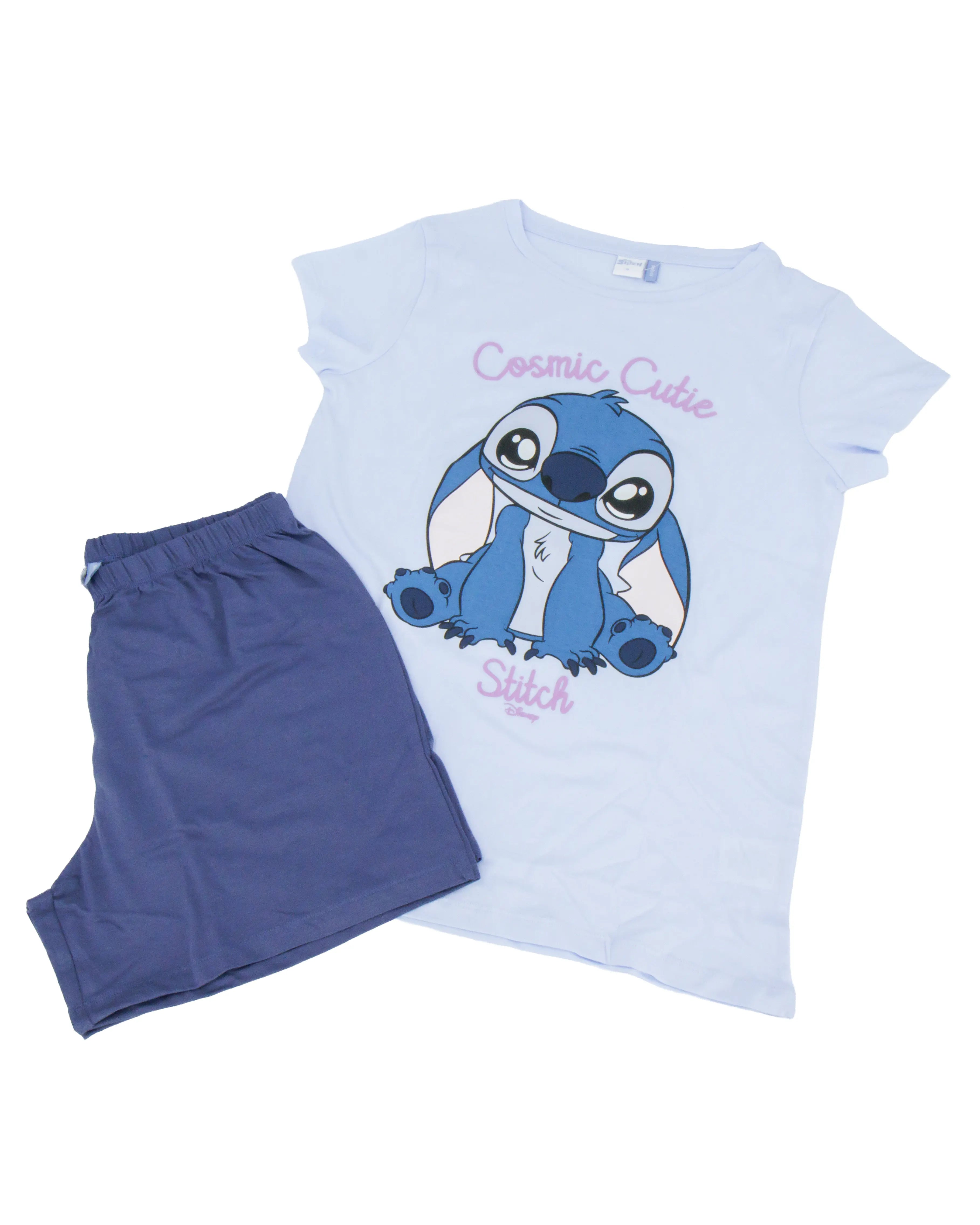 Pigiama corto da donna in cotone Sabor DYD3945 "Stitch"