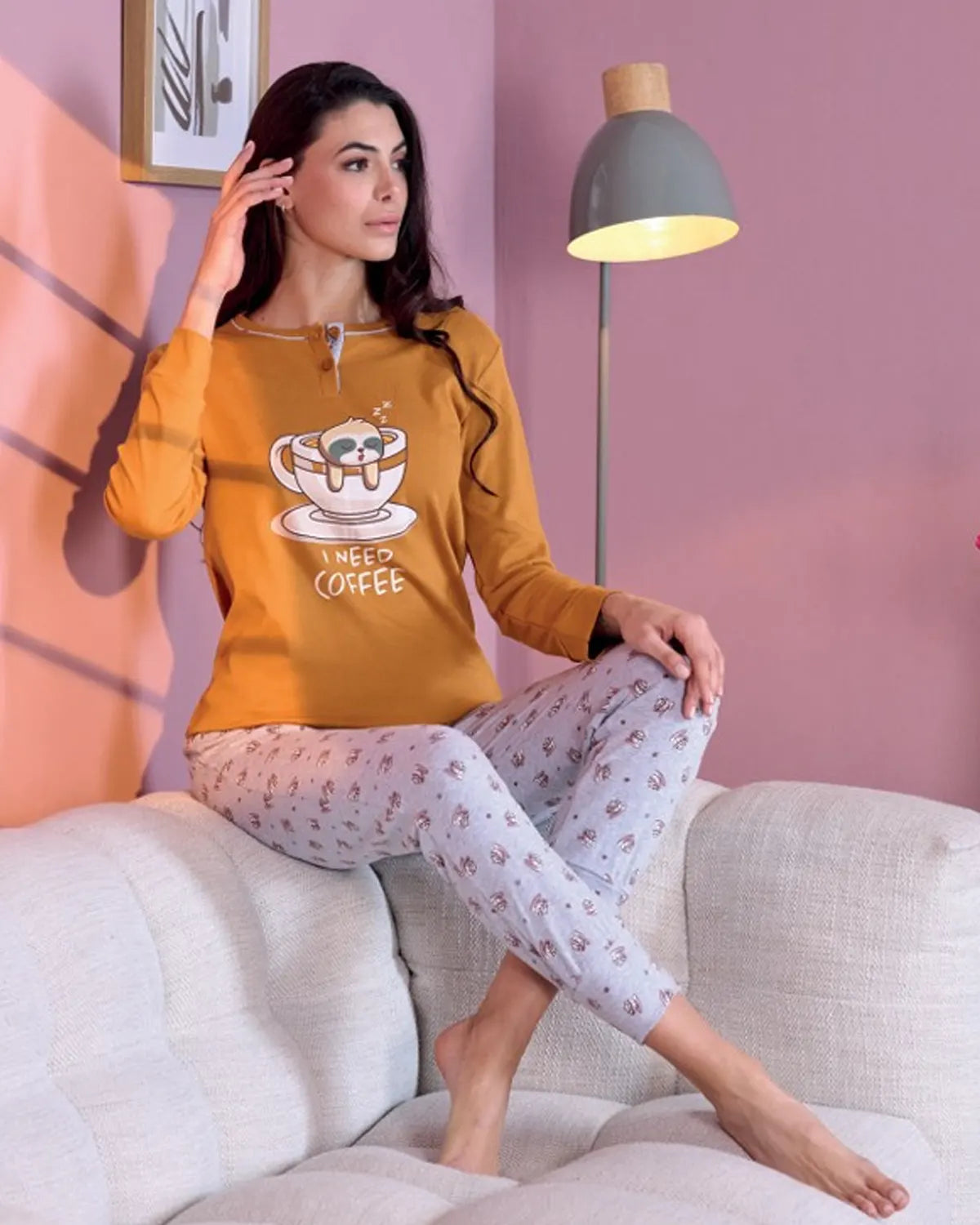 Pigiama da donna a manica lunga Oronero OD465